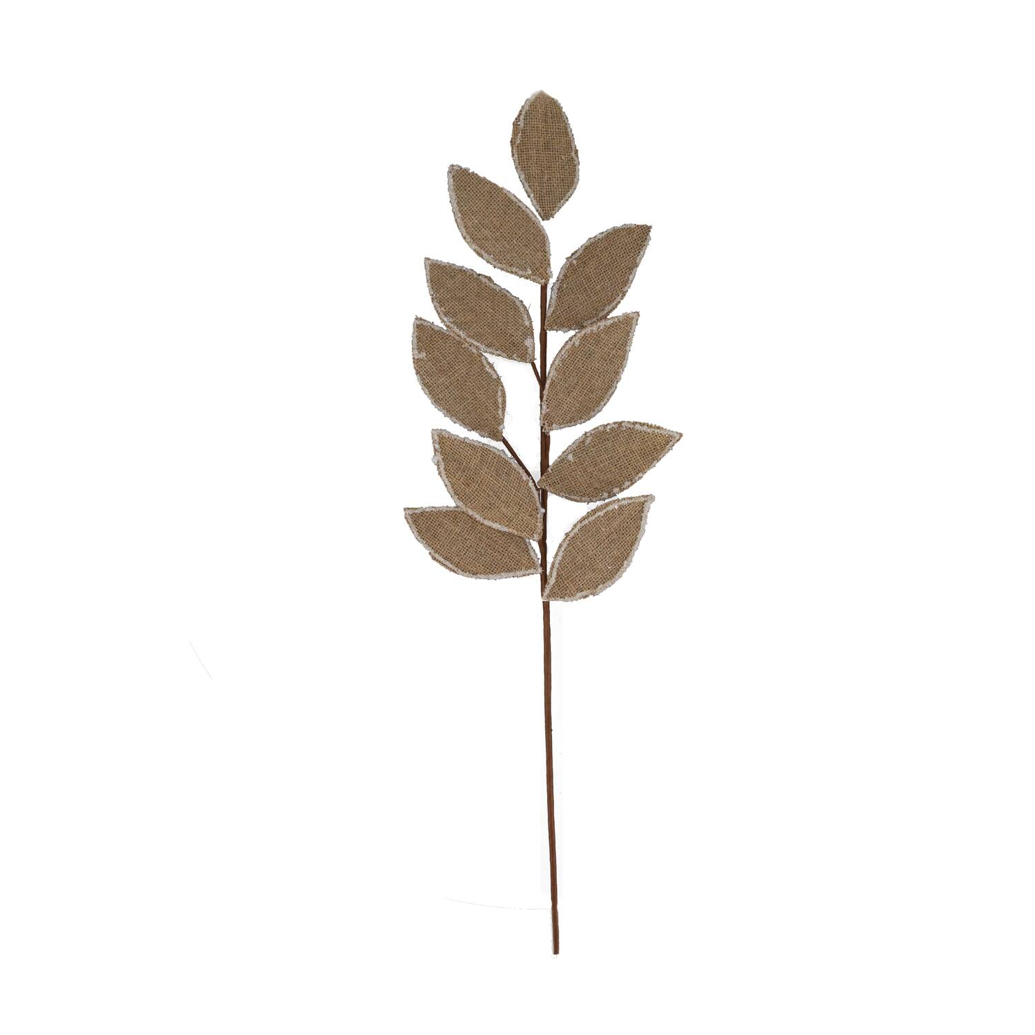 Branch with leaves jute 76x15x3cm