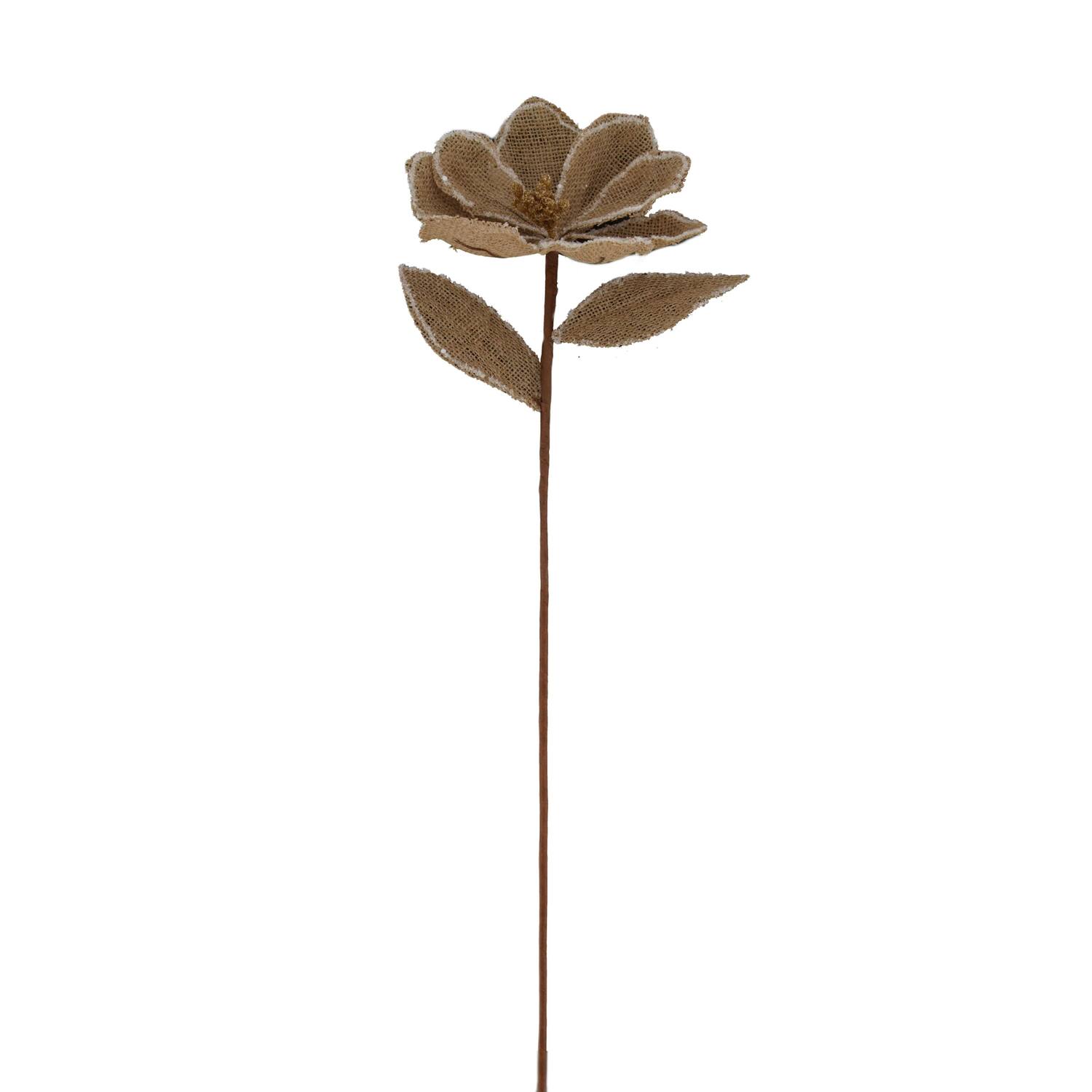 Flower magnolia jute 76x10x10cm - Natural