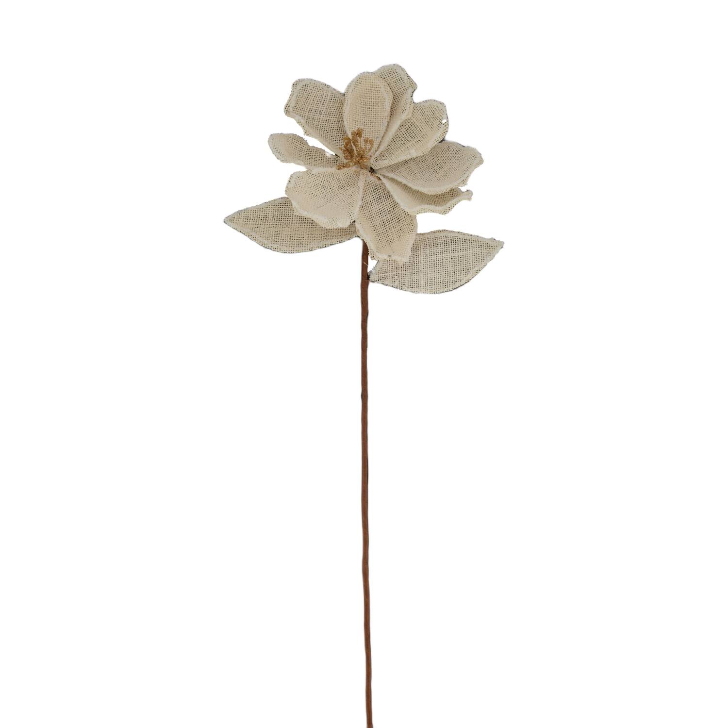 Flower magnolia jute 76x10x10cm