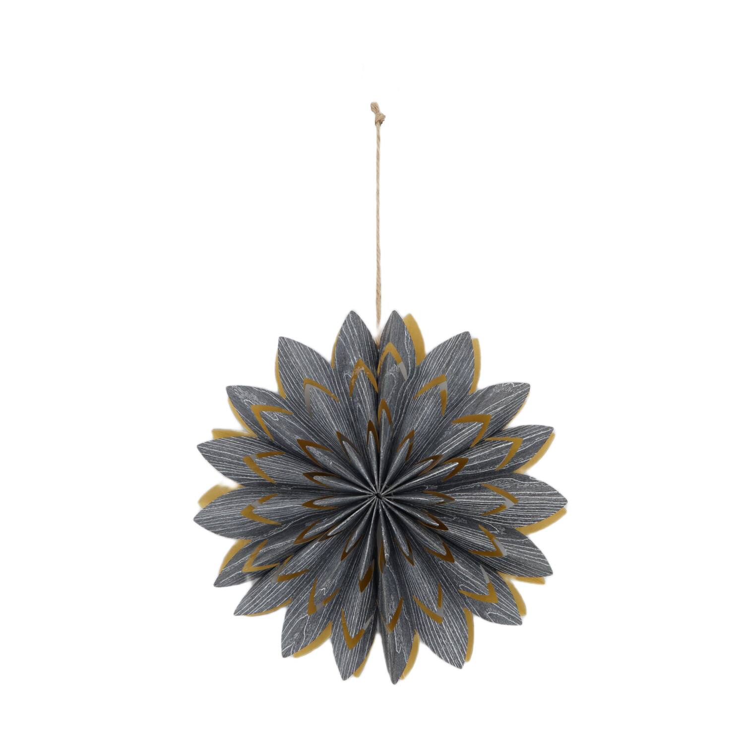 Hanger star paper 20x20x6cm - Grey