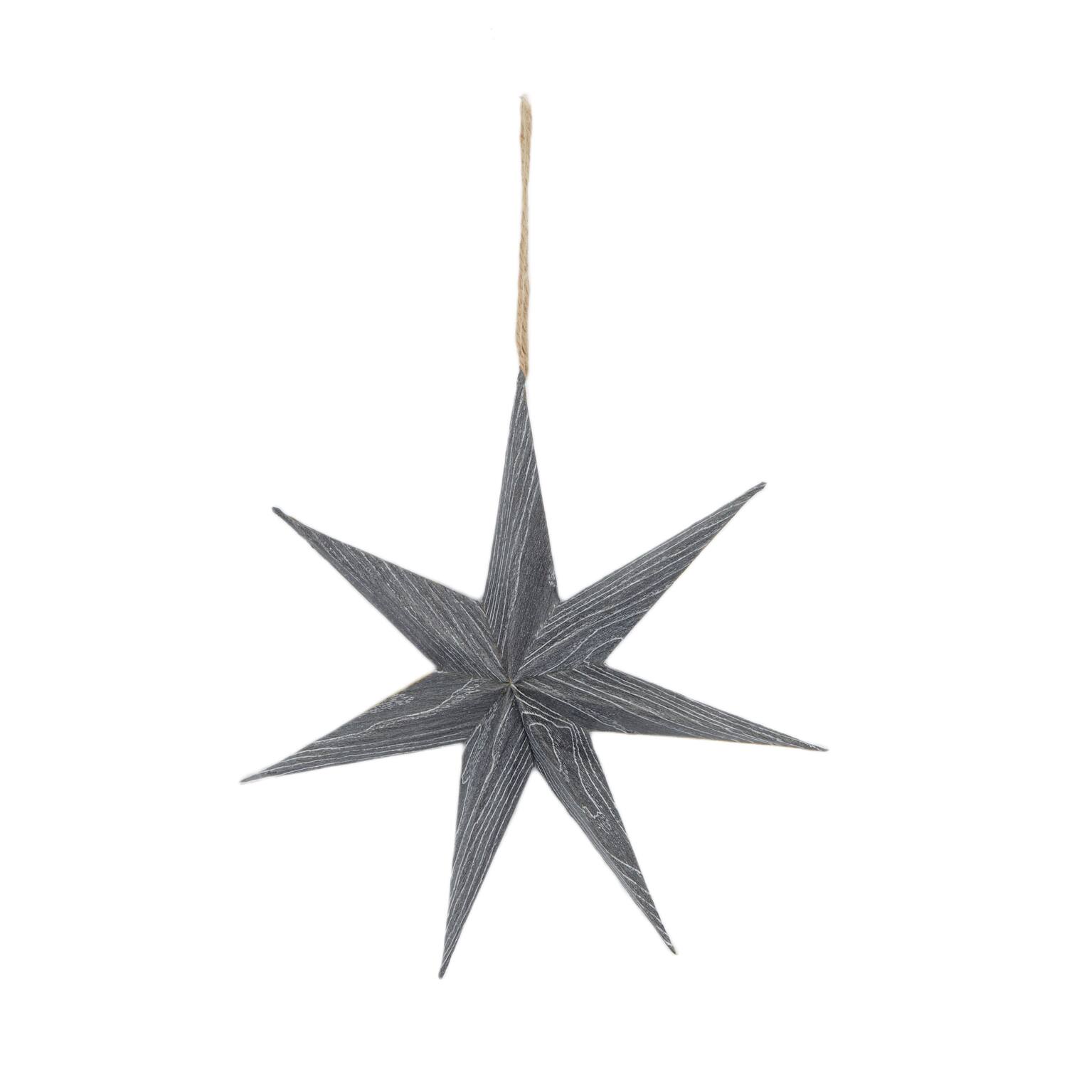 Hanger star paper 20x20x5cm - Grey