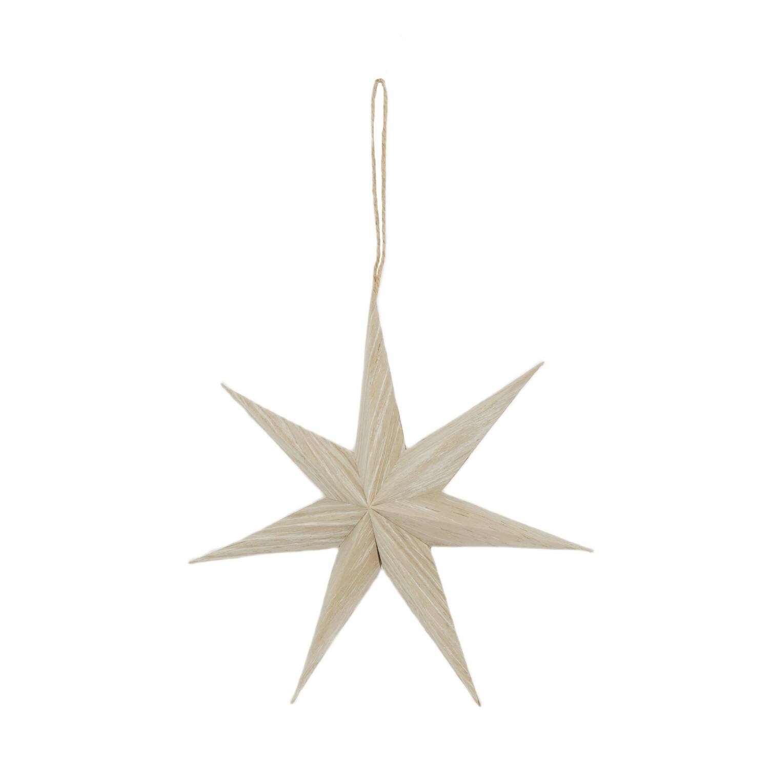 Hanger star paper 20x20x5cm - Cream