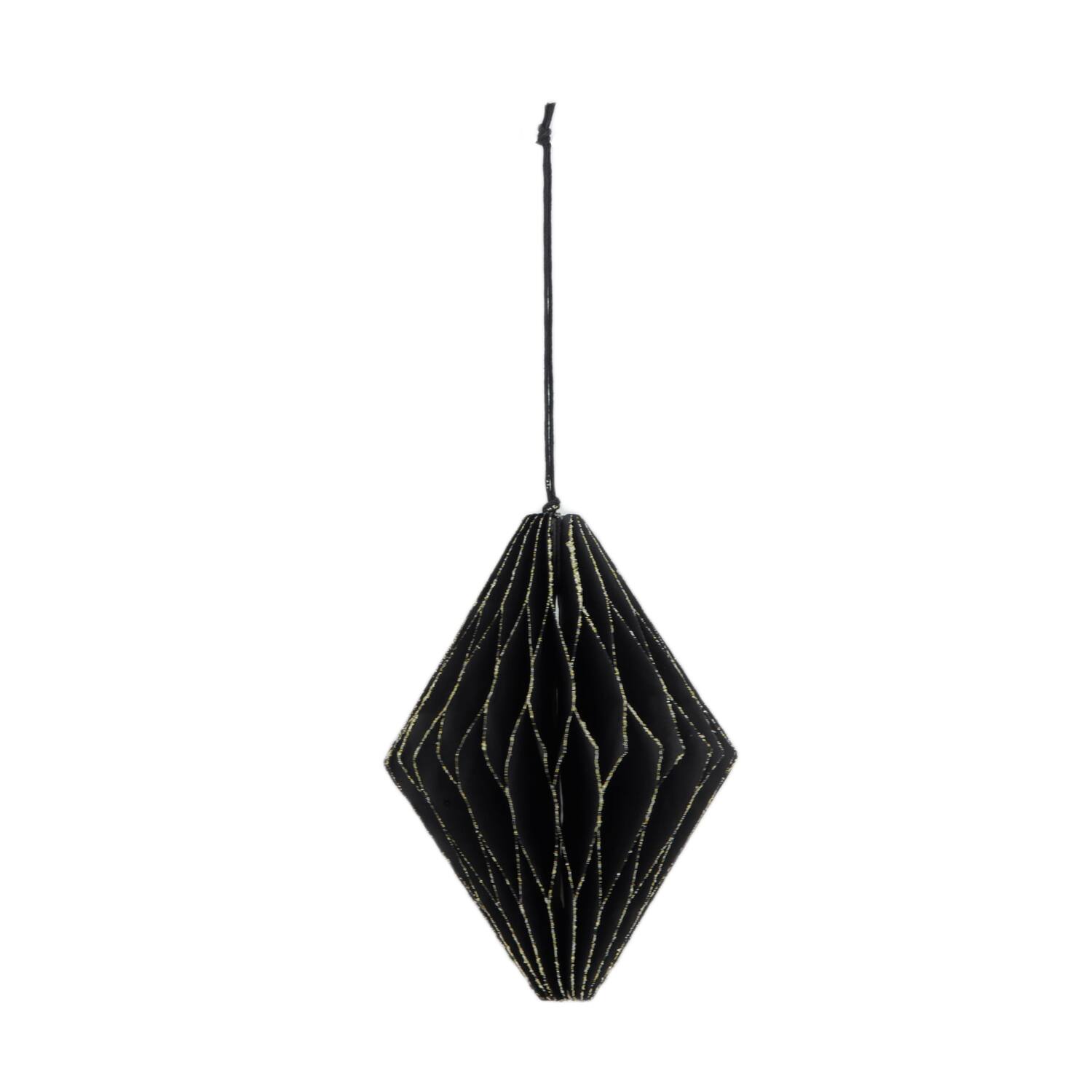 Hanger paper with glitter 10x10x12.5cm - Black
