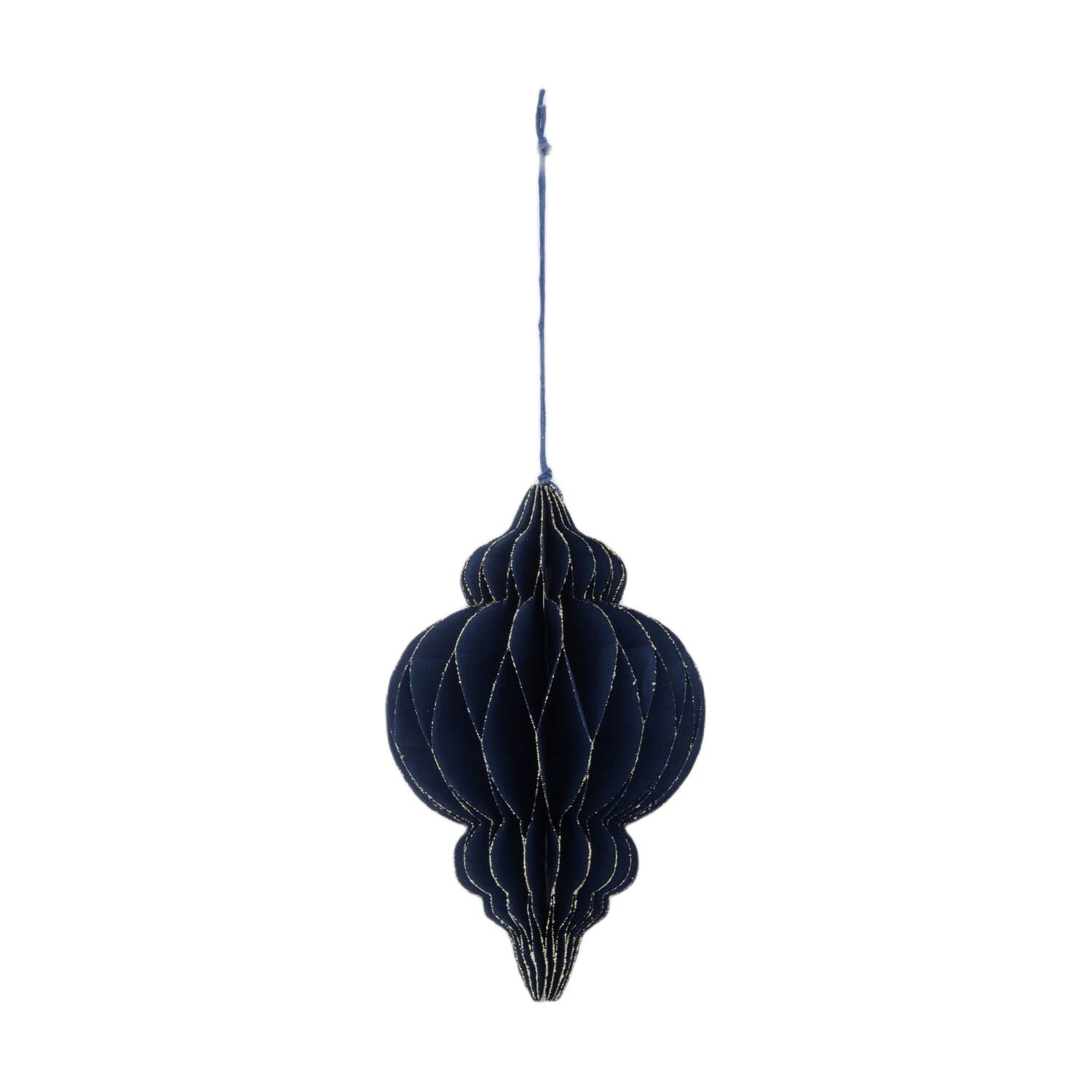 Hanger paper with glitter 10x10x15cm - Blue