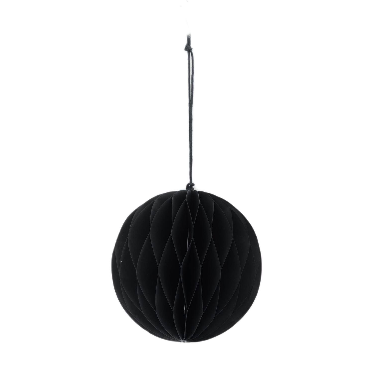 Bauble paper with hanger 10x10x10cm - Black