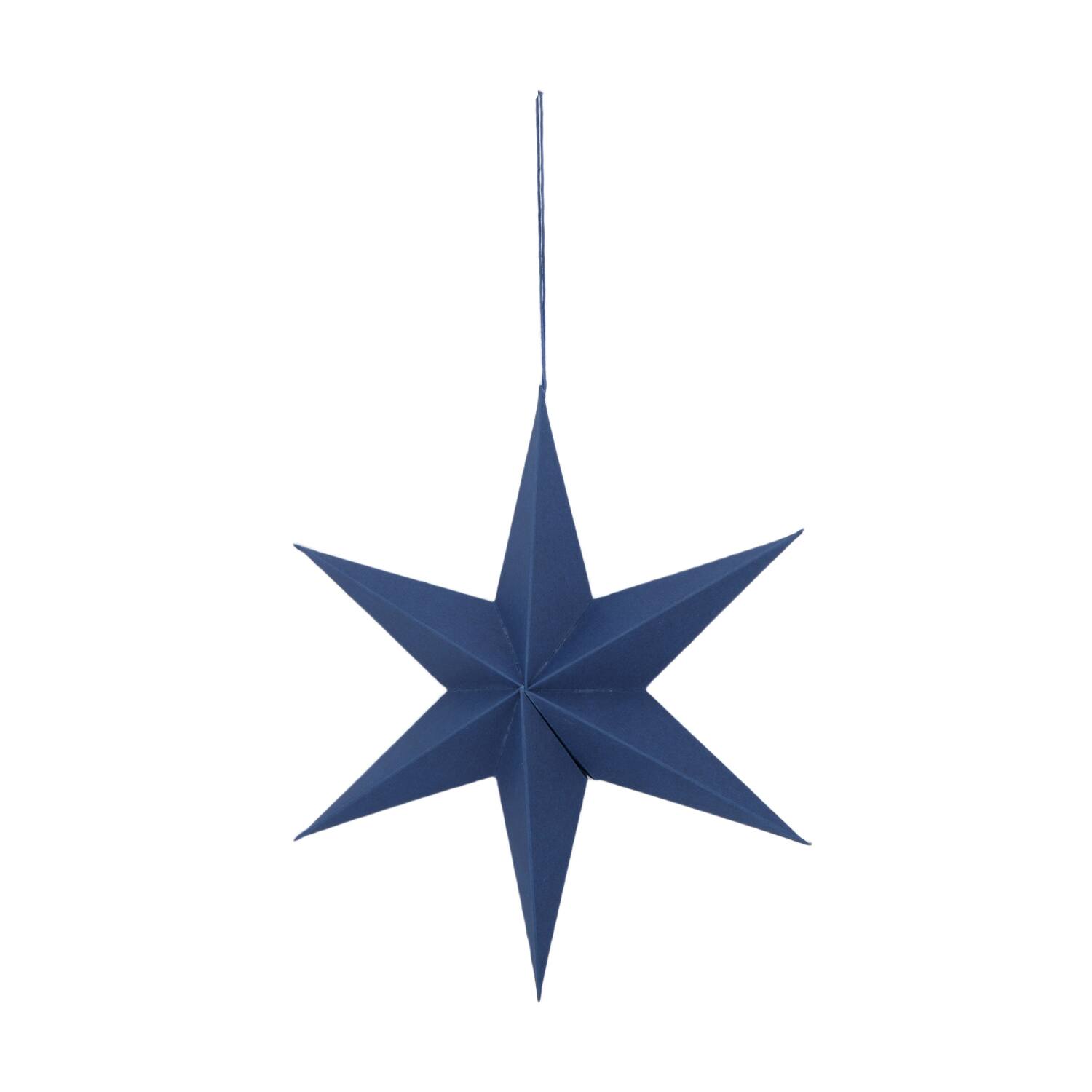 Hanger star paper 28x28x7cm - Blue