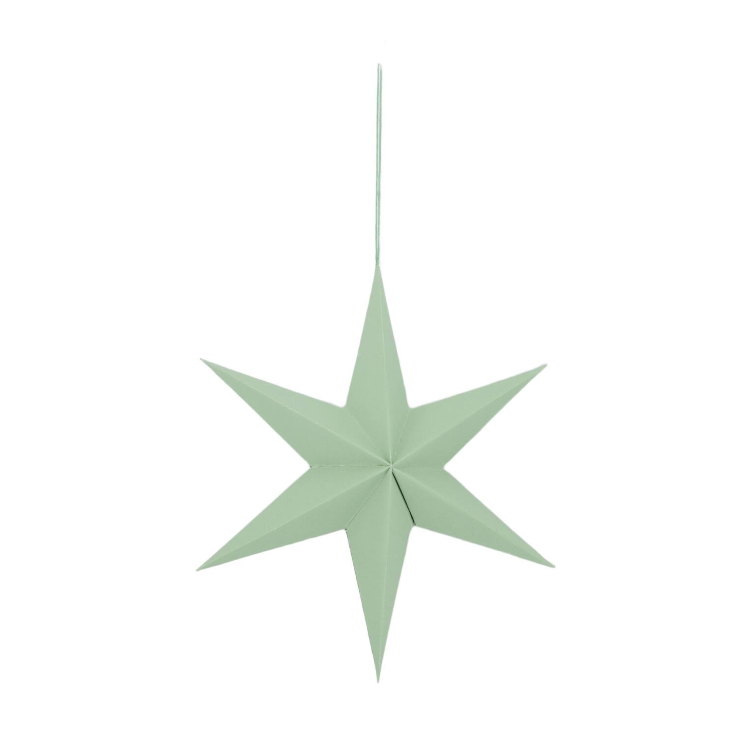Hanger star paper 28x28x7cm - Green