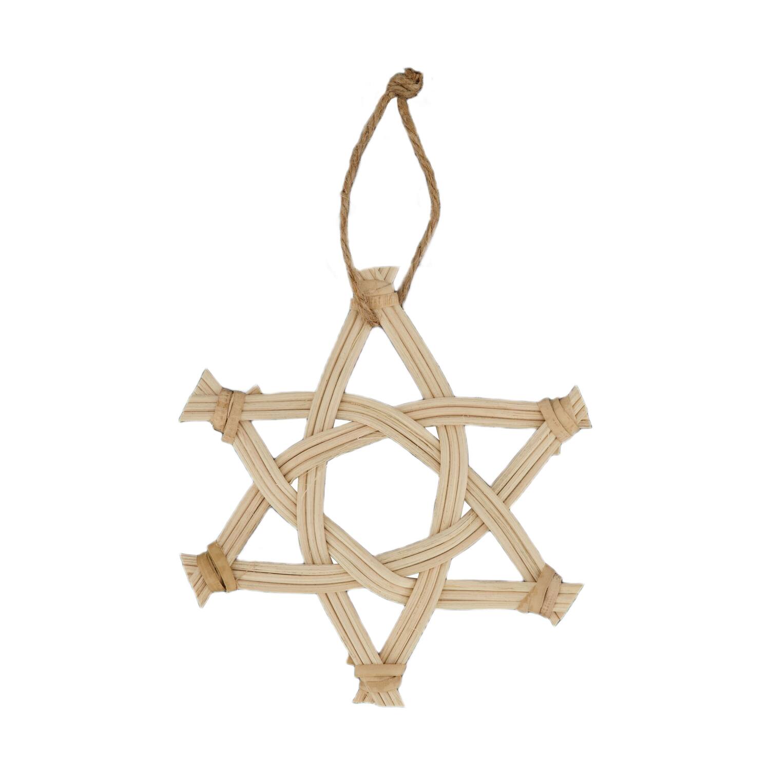 Hanger star bamboo 14x1x14cm
