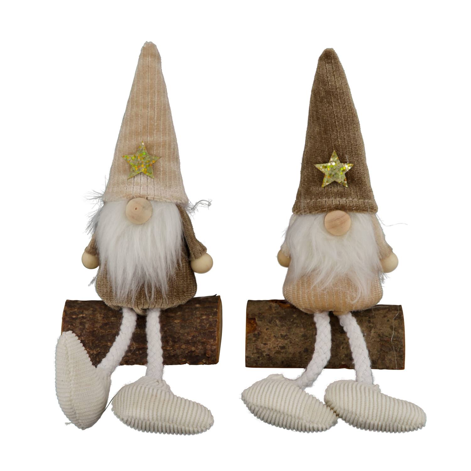 Gnome polyester on stand 7.5x4.5x14cm C2 - Brown
