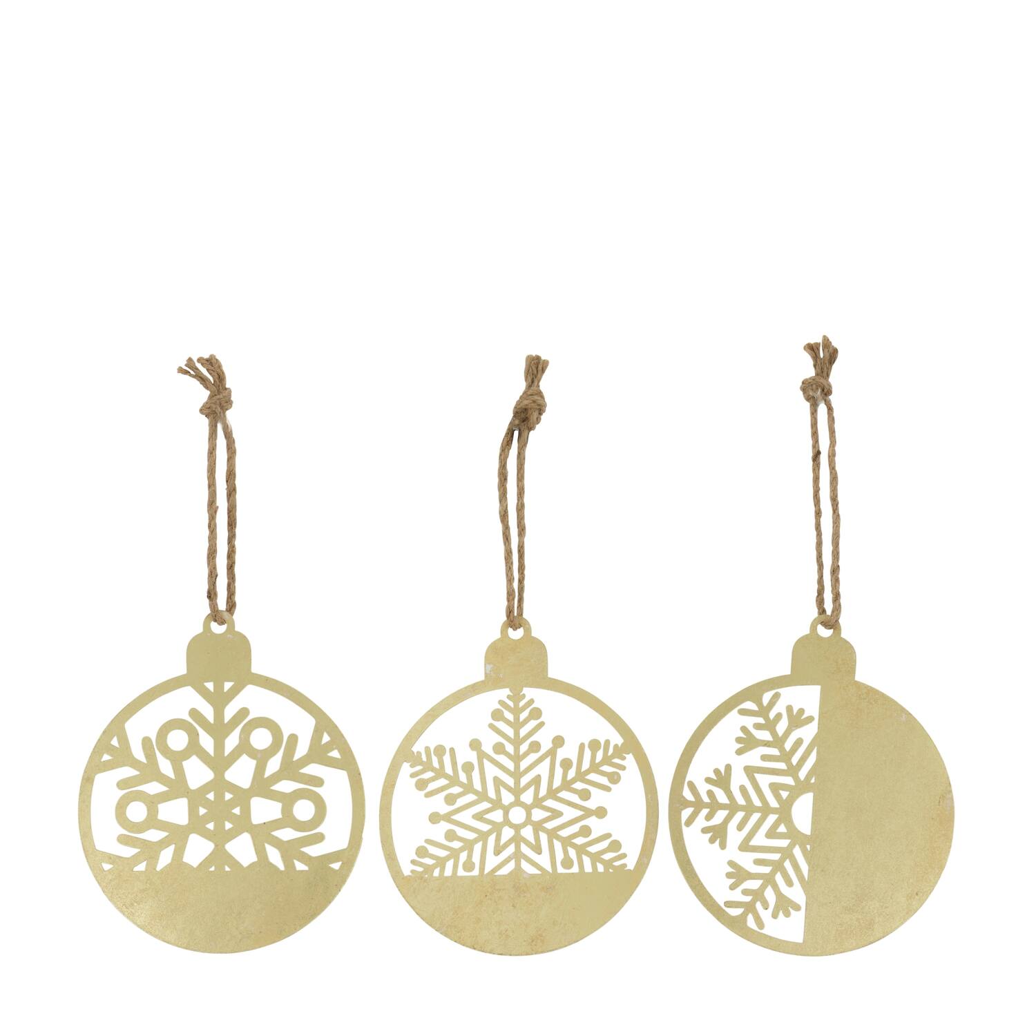 Hanger snowflake metal 18x0.1x21.7cm A3 - Gold