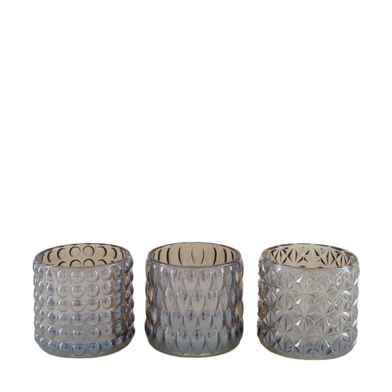 Tealight holder glass 9x9x9cm A/3