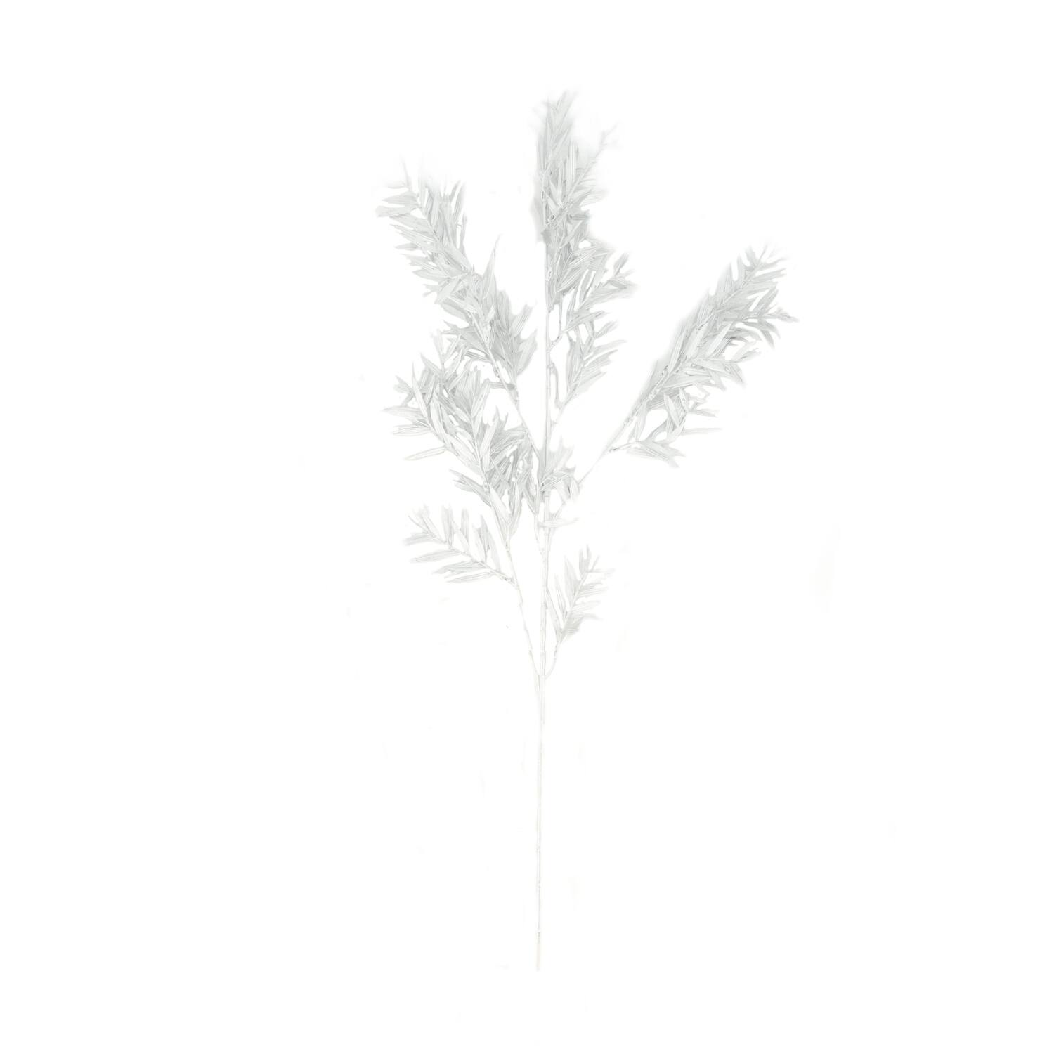 Branch bamboo leaves artificial 77x28x4cm - Silver
