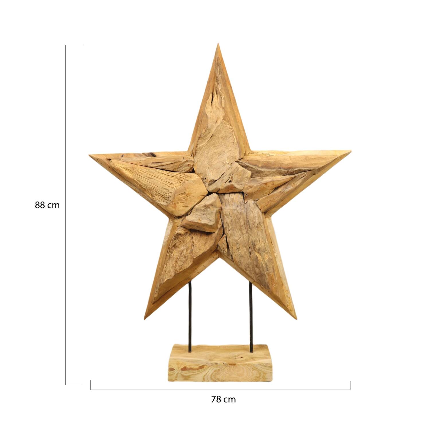 Ornament Milan - Erosionsholz - 78x14x88 cm - Braun