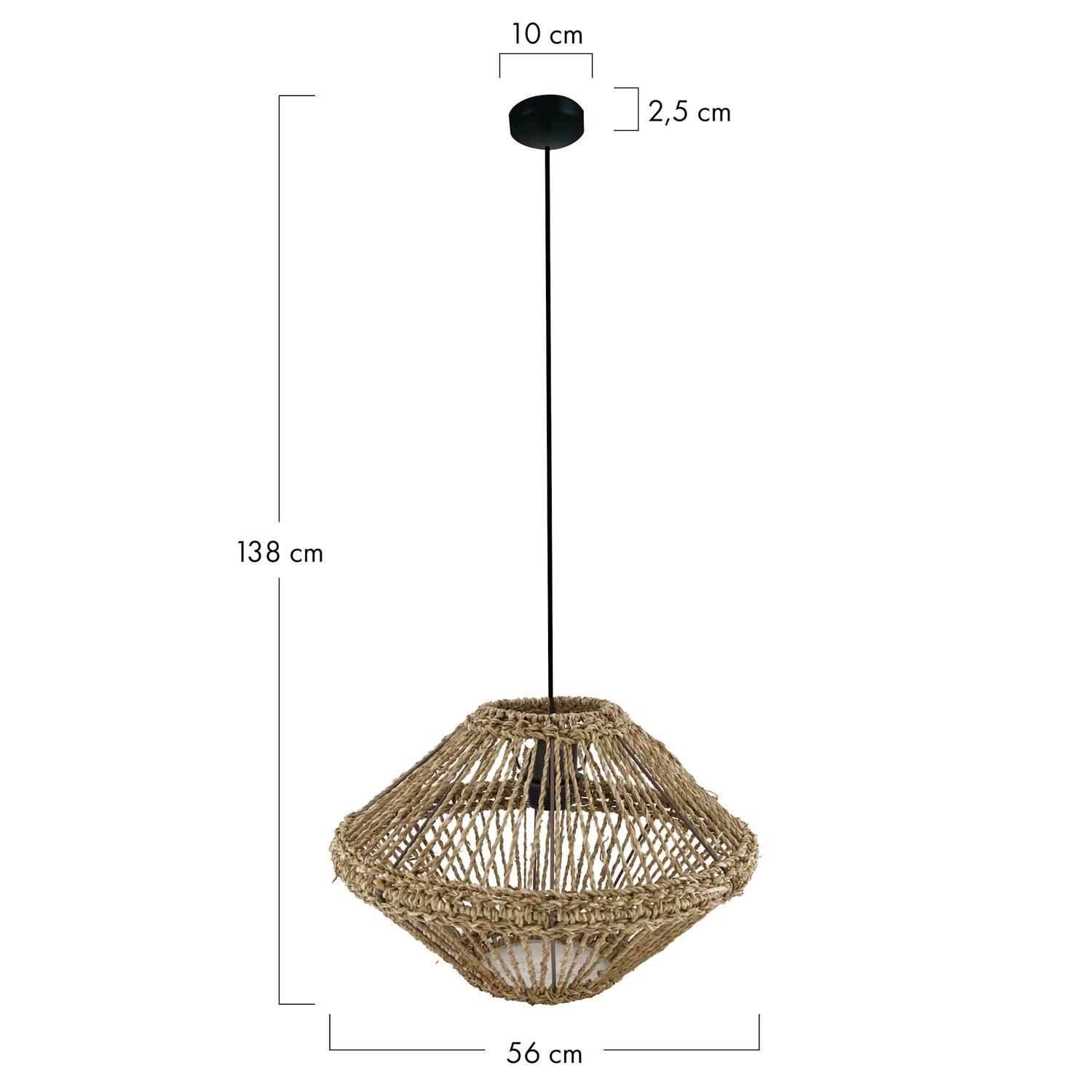 Ceiling light paper rope 56x56x38cm