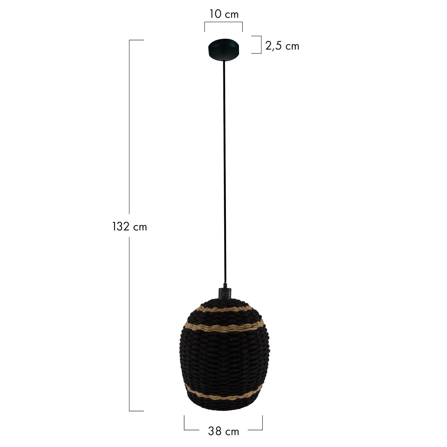 Ceiling light cotton 38x38x32cm