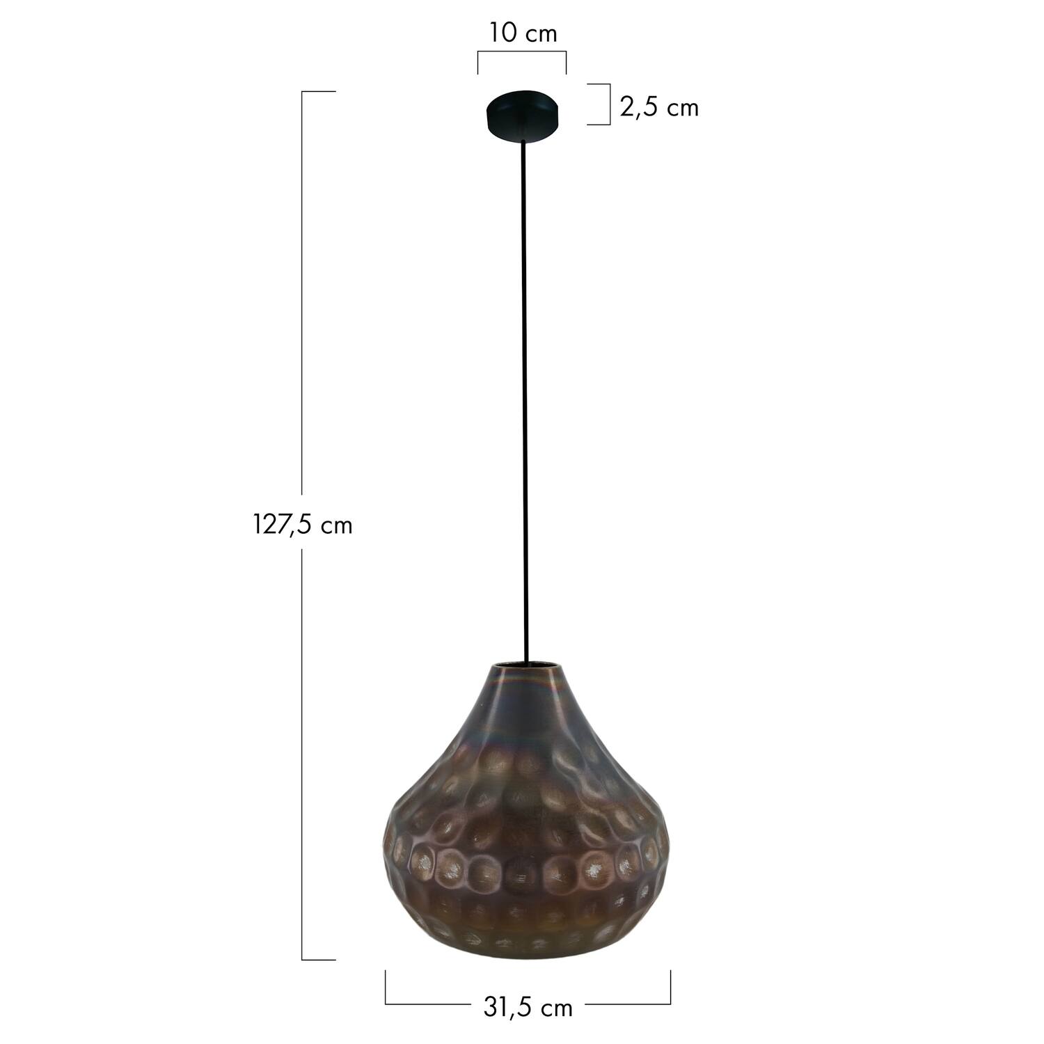 Ceiling light metal 31.5x31.5x27.5cm