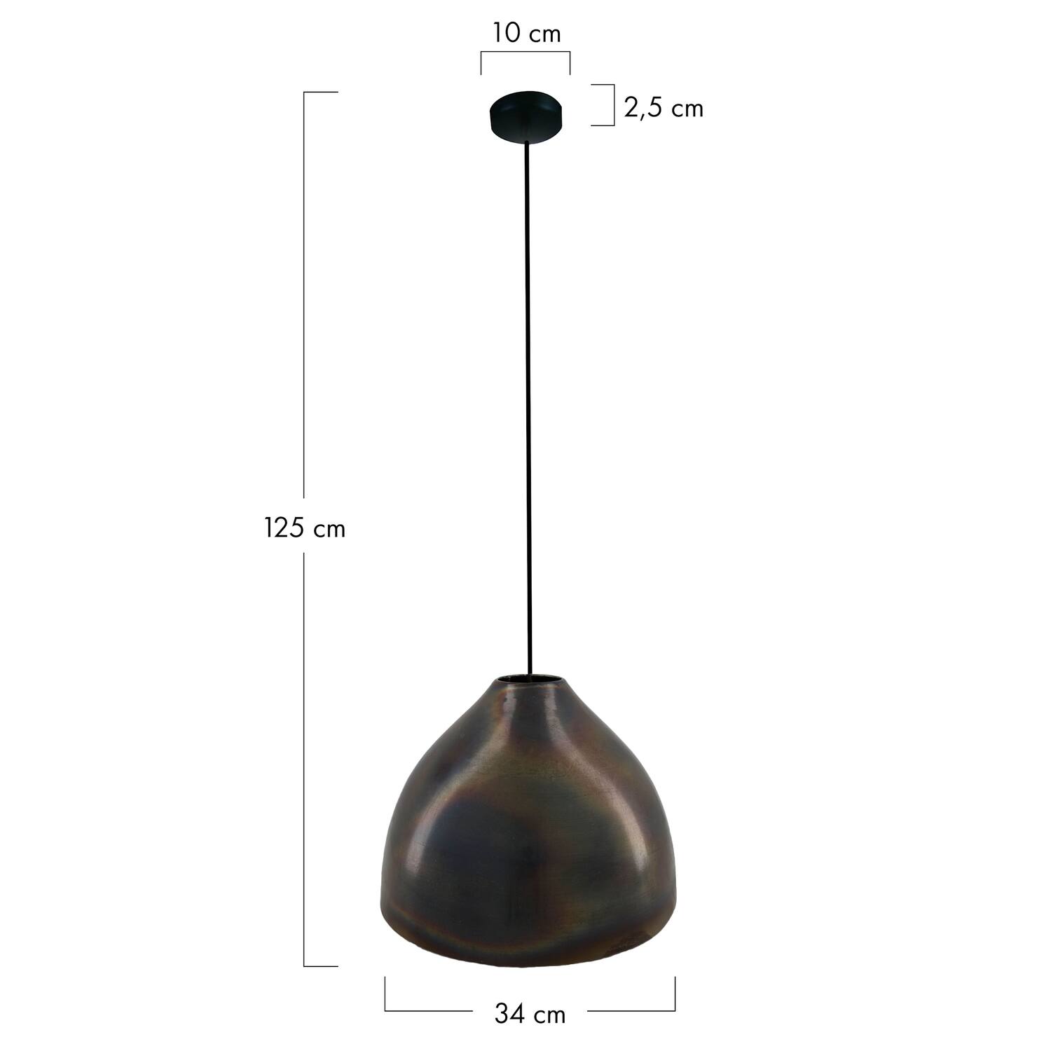 Ceiling light metal 34x34x25cm