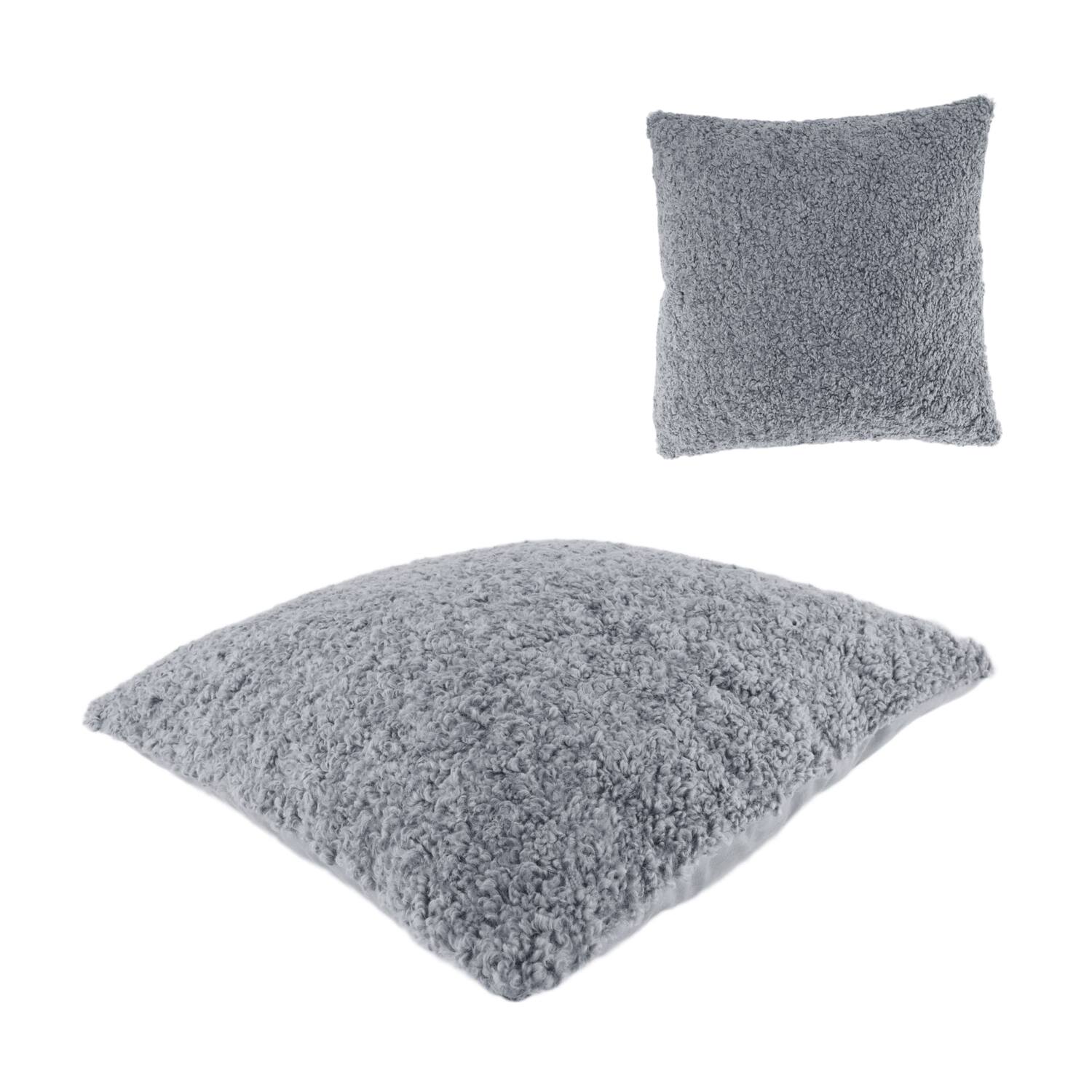 Cushion teddy polyester 45x45x8cm