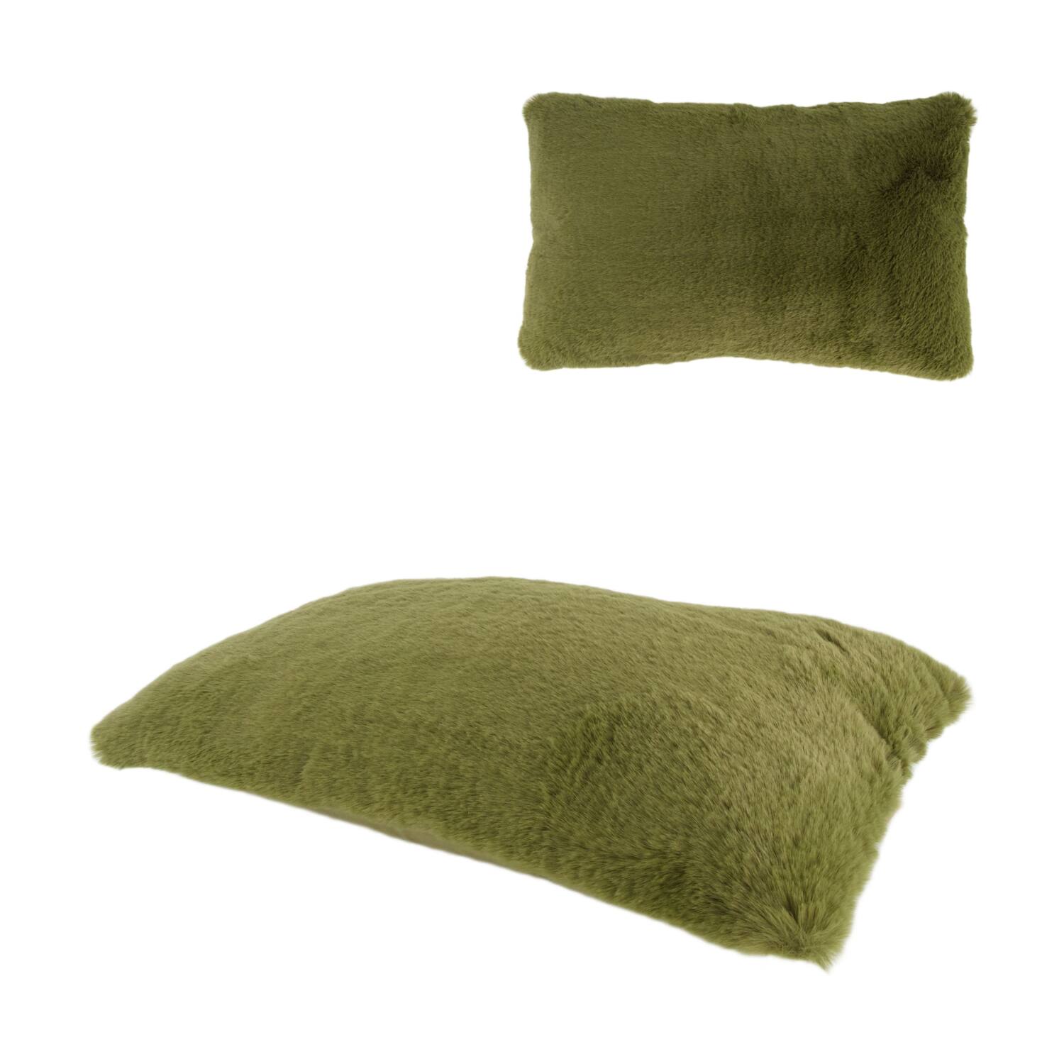 Cushion fur polyester 30x50x8cm