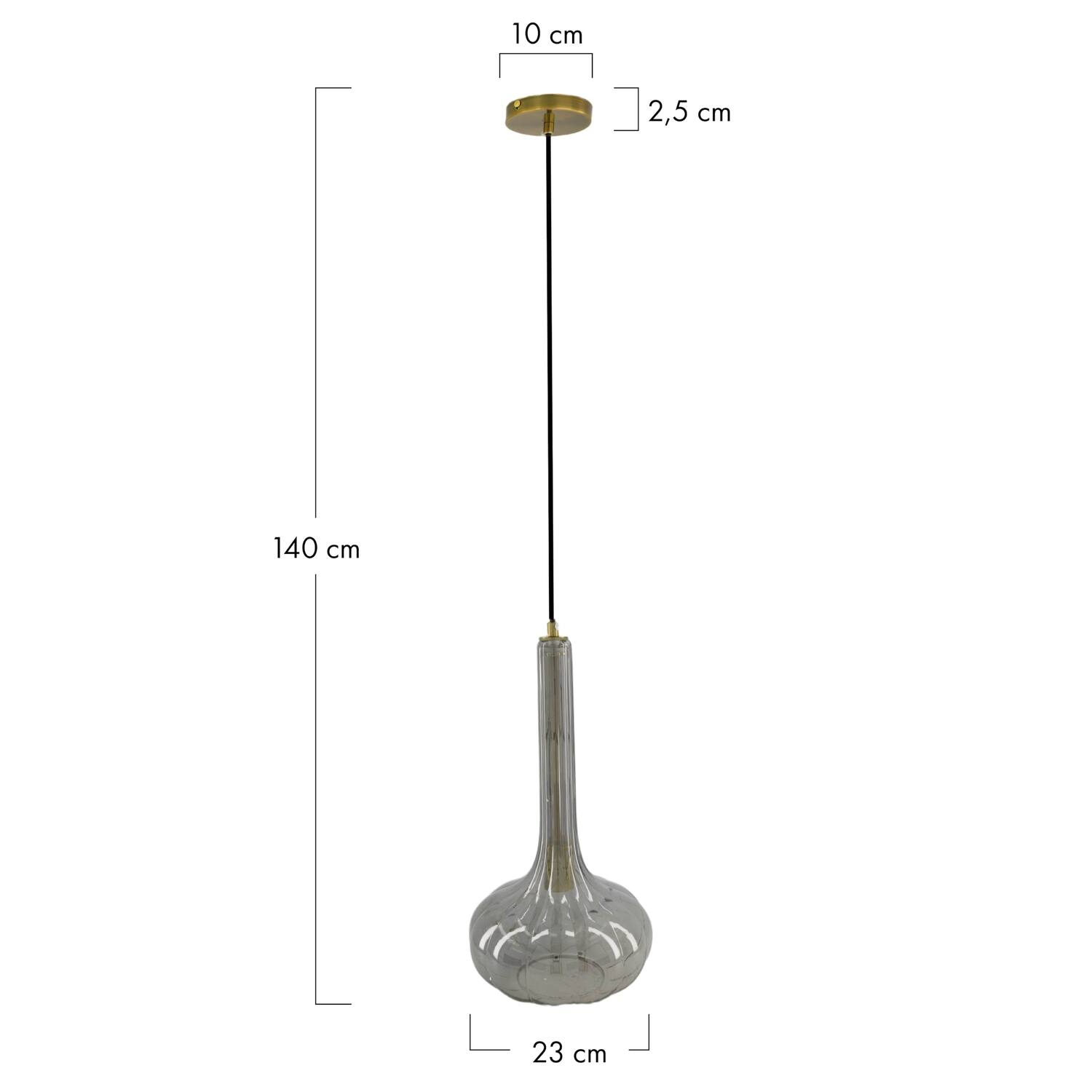 Ceiling light glass 23x23x40cm