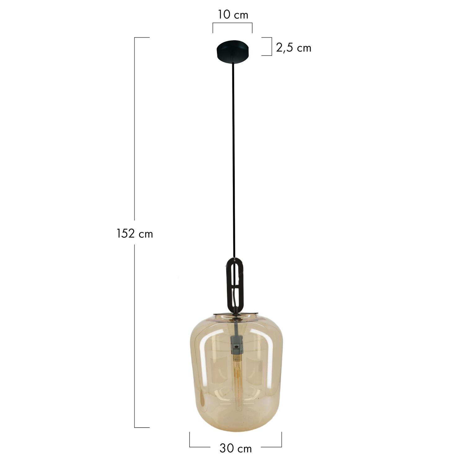 Ceiling light glass 30x30x52cm