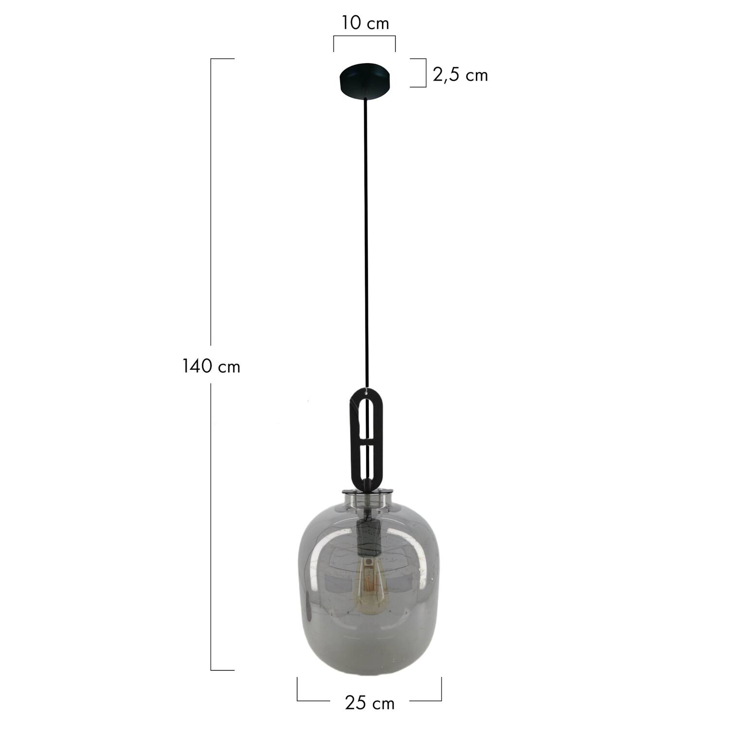 Ceiling light glass 25x25x40cm