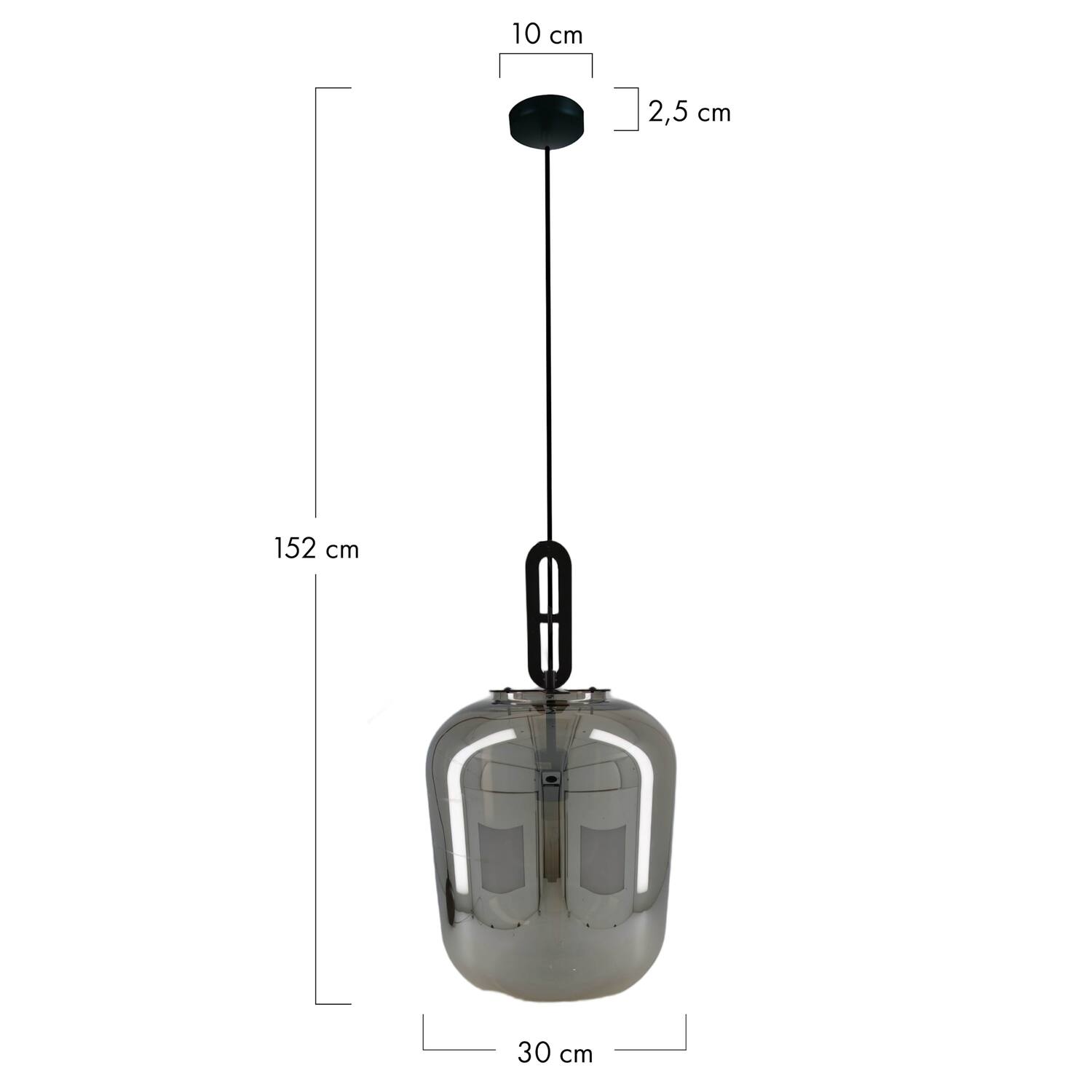 Ceiling light glass 30x30x52cm