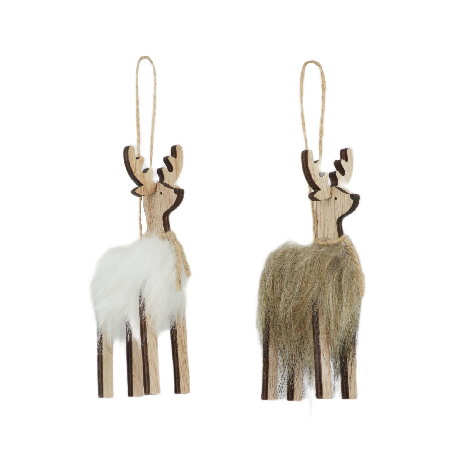 Hanger deer wood 6x2.5x12cm C2 - Brown