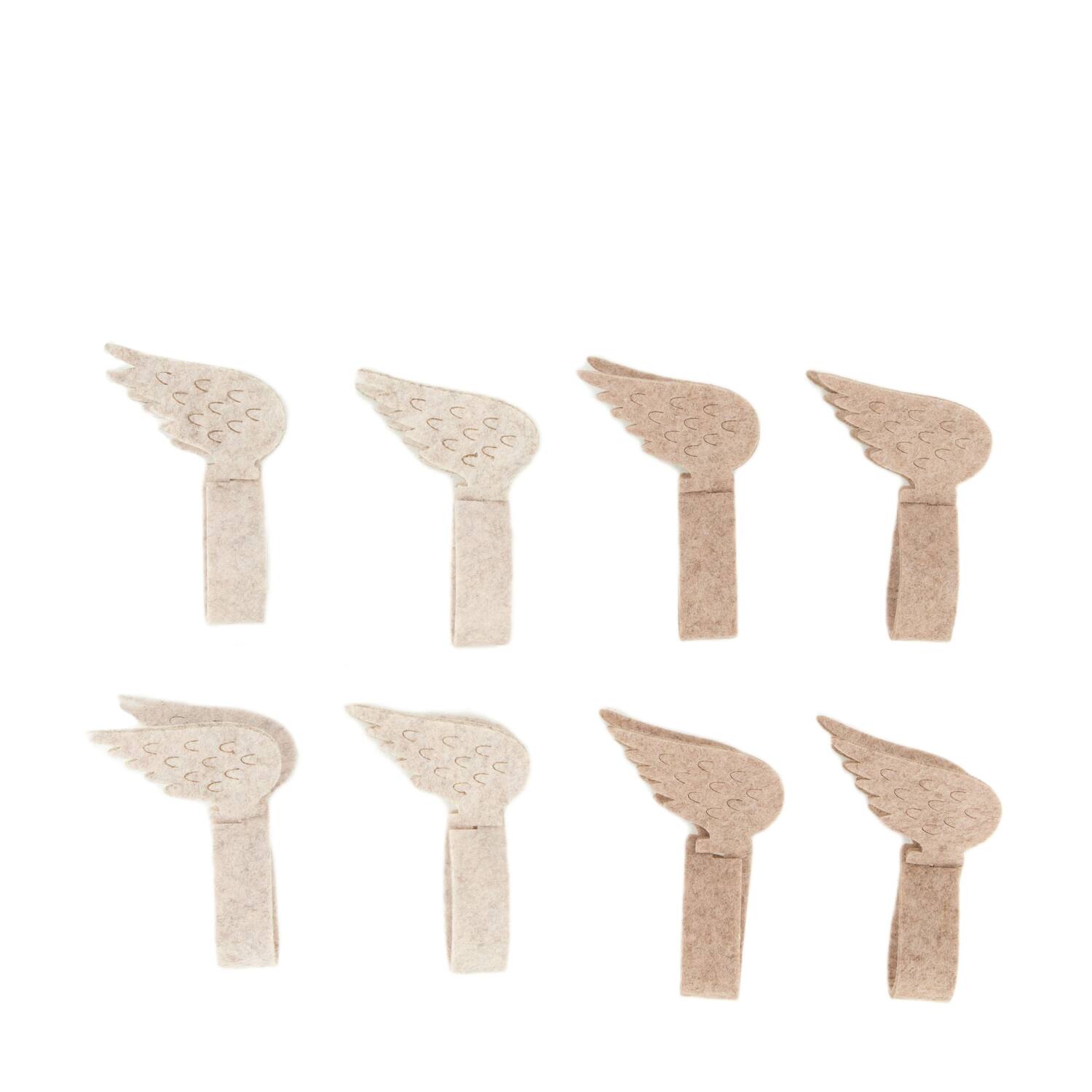 Napkin ring felt 23.5x1x7cm 4pc C/2