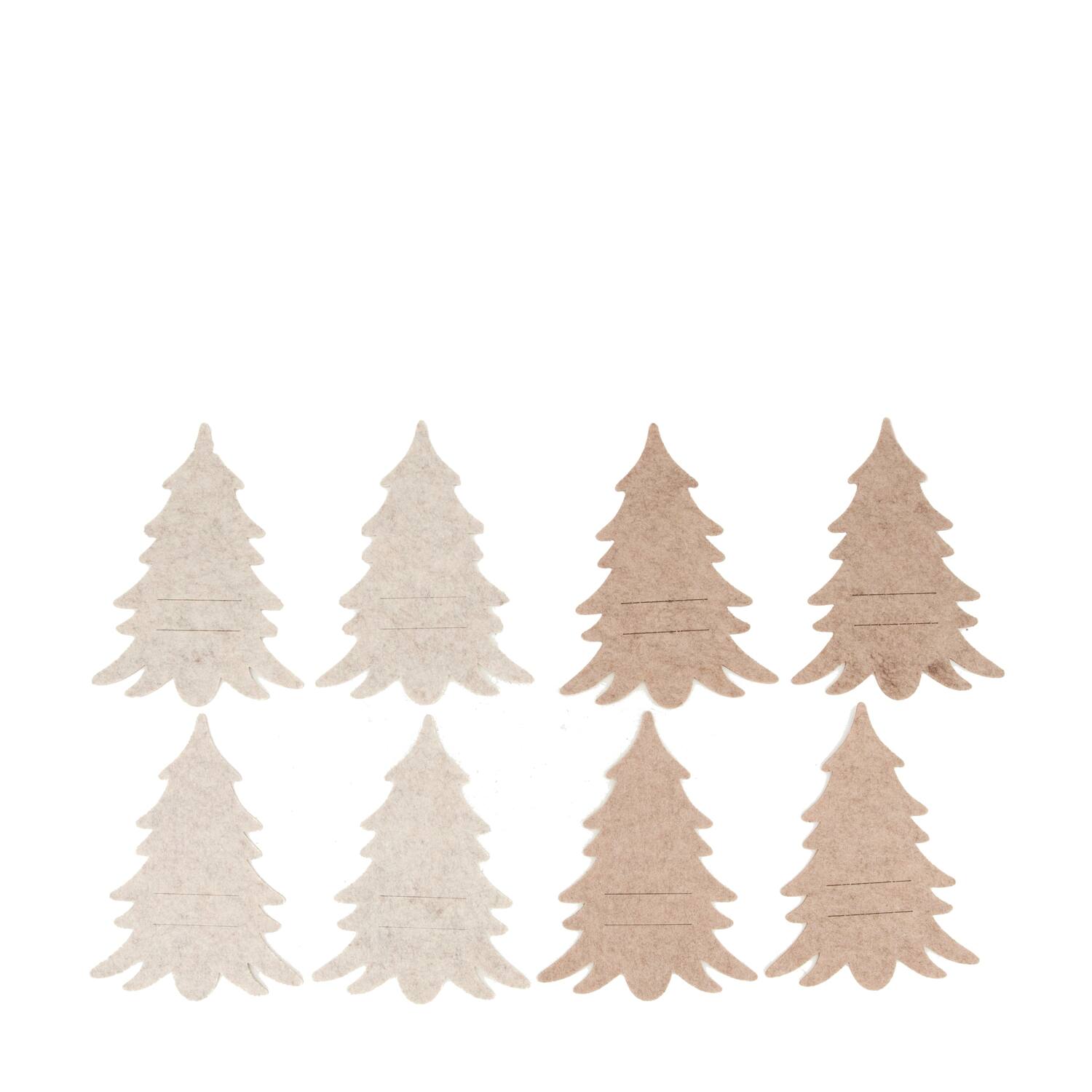Tree cutlery holder felt 11x1x16cm 4pc C/2