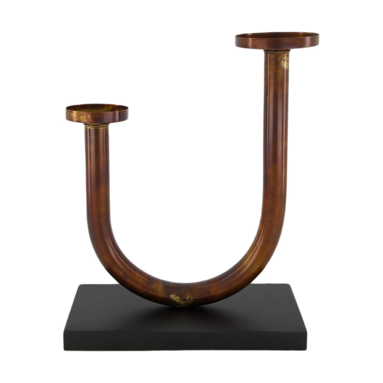 Pillar candle holder metal 24x12x31cm
