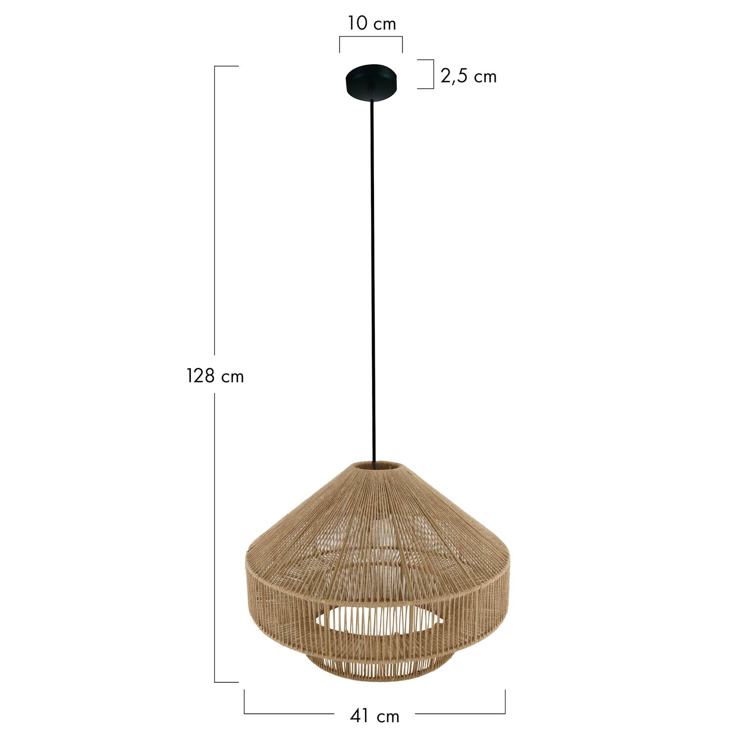 Hangelampe Dream - Jute - 41x41x28cm - Braun