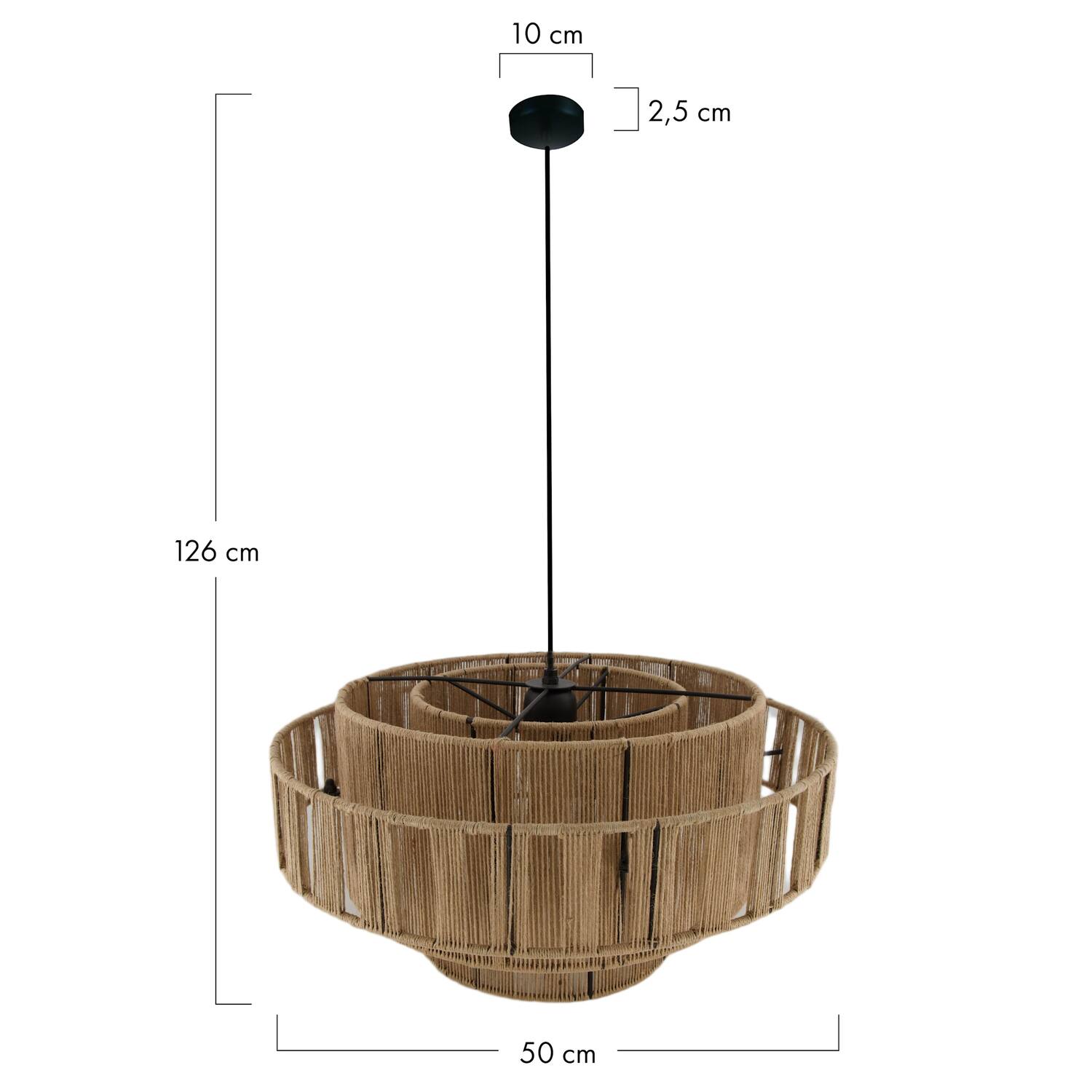 Ceiling light jute 50x50x26cm