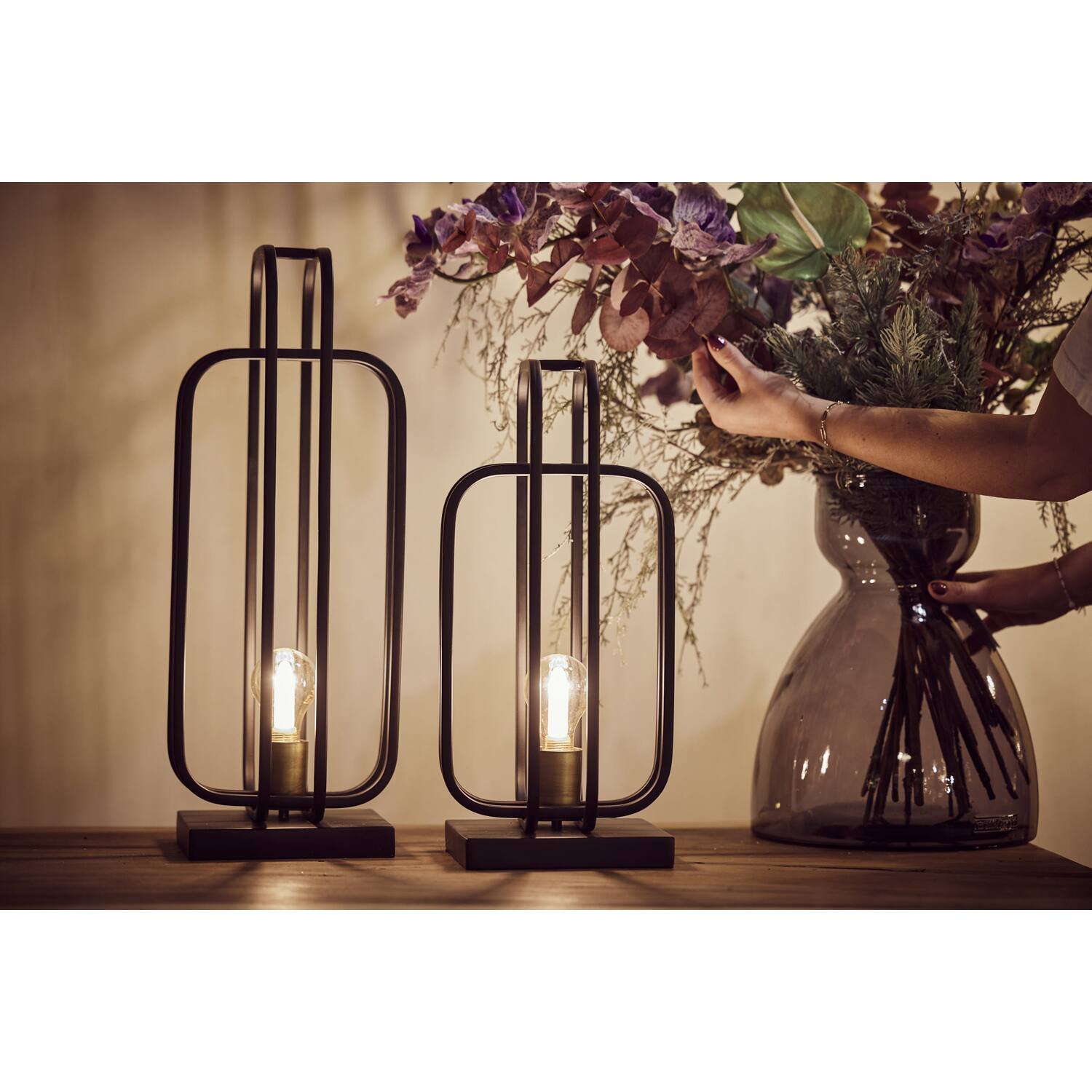 Table lamp metal 20.5x20.5x53cm