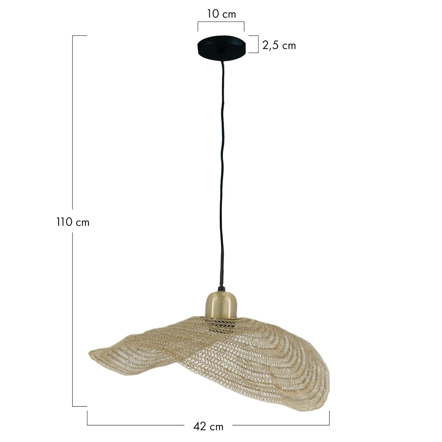 Ceiling light metal 42x42x6cm