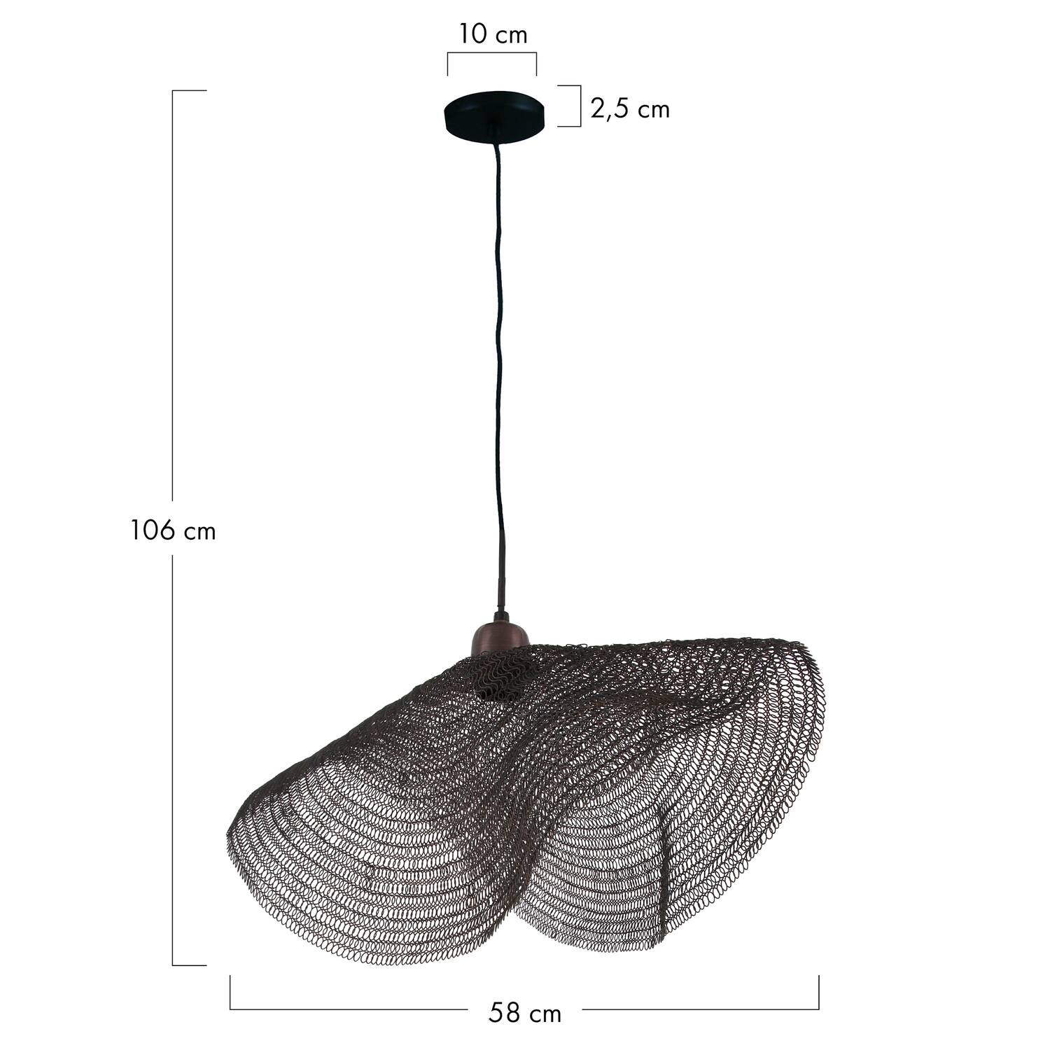 Ceiling light metal 58x58x6cm