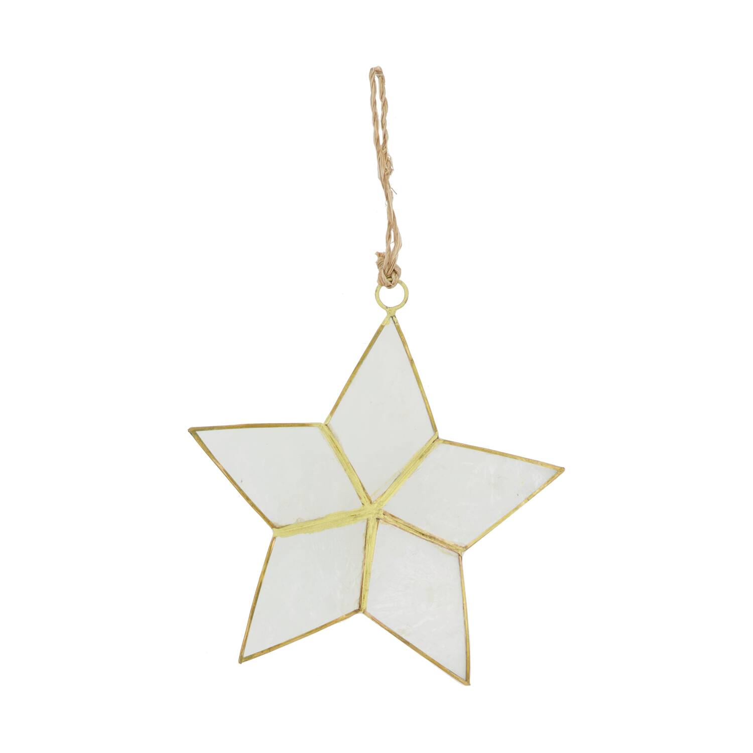 Hanger star capiz 12x12x1cm - Natural