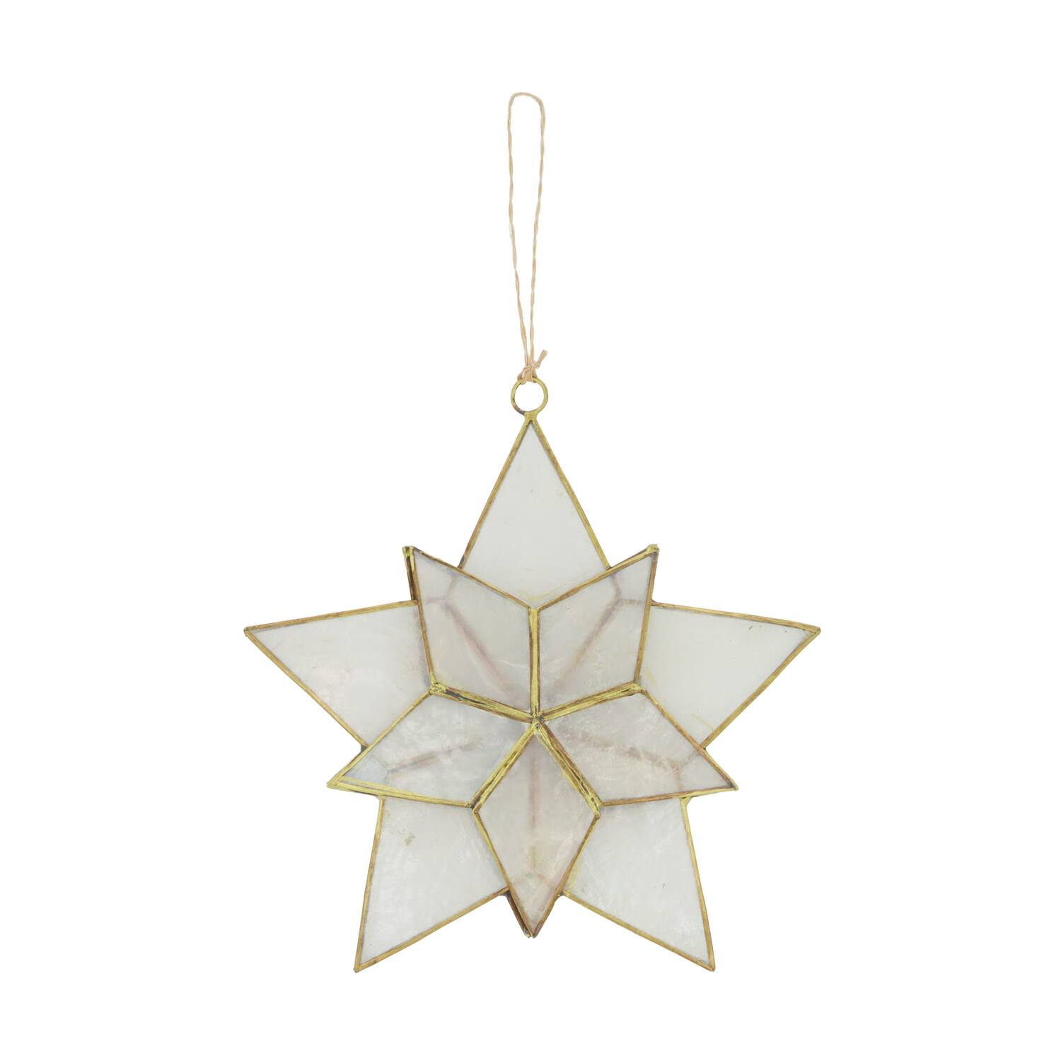 Hanger star capiz 16.5x16.5x2cm