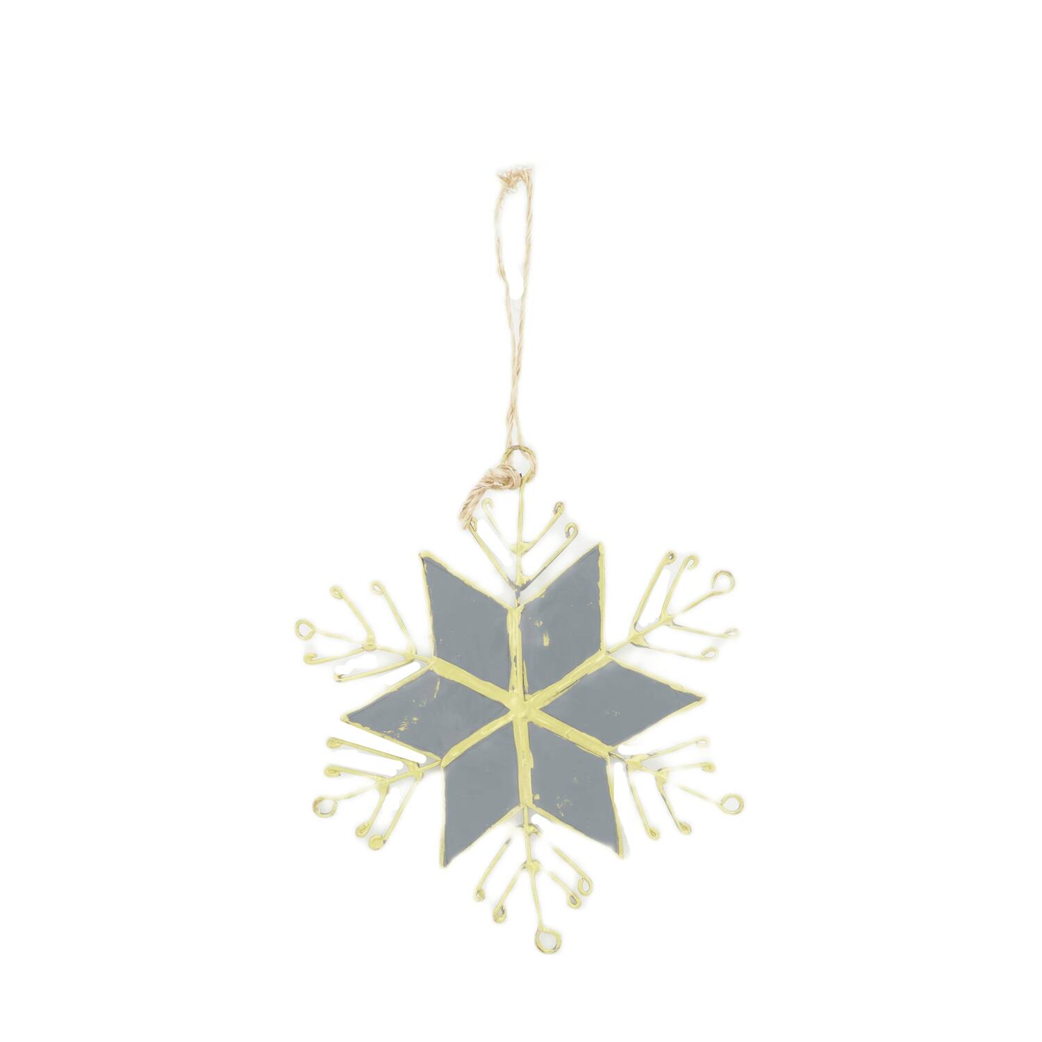 Hanger snowflake capiz 10x10x1cm