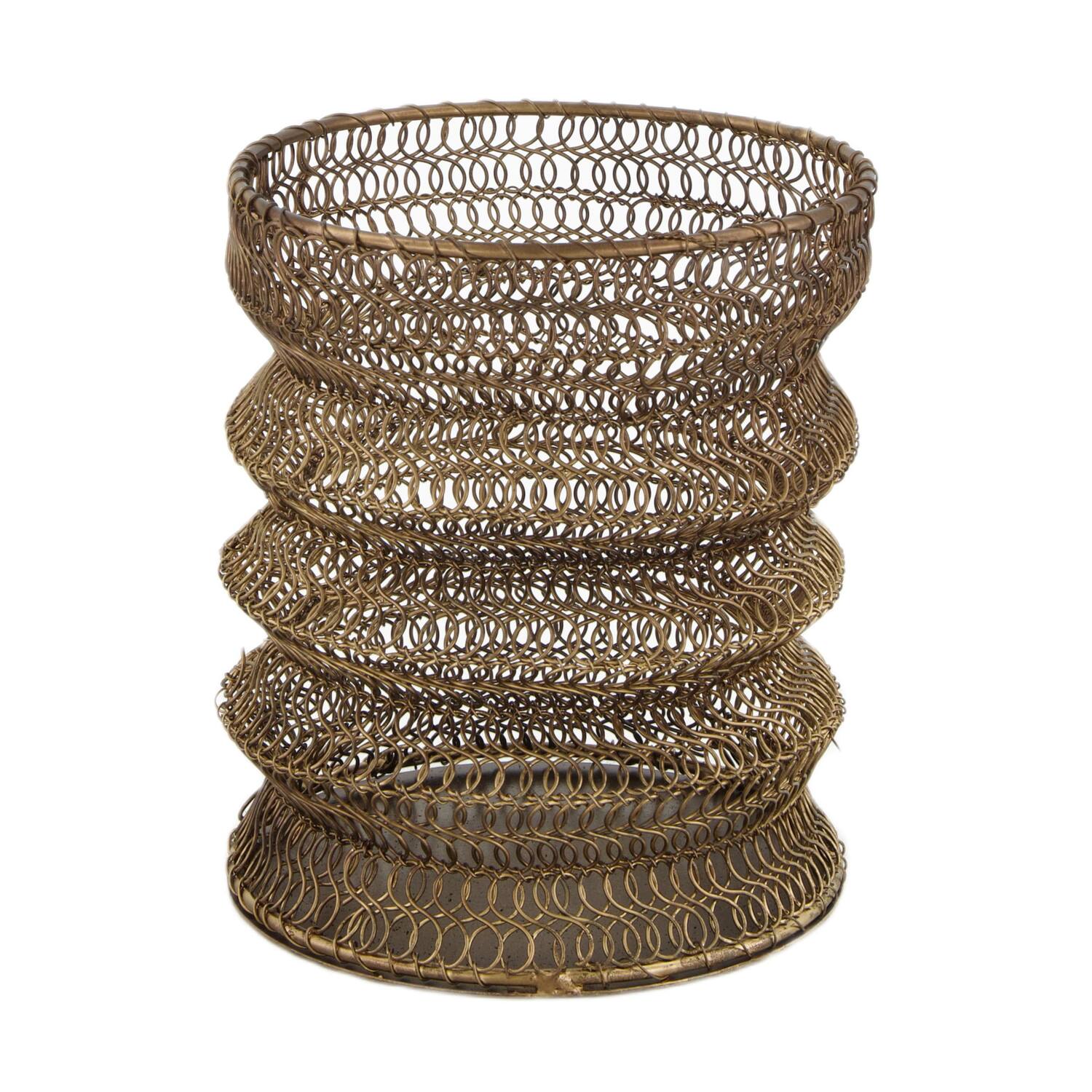 Pillar candle holder metal 13x13x17cm