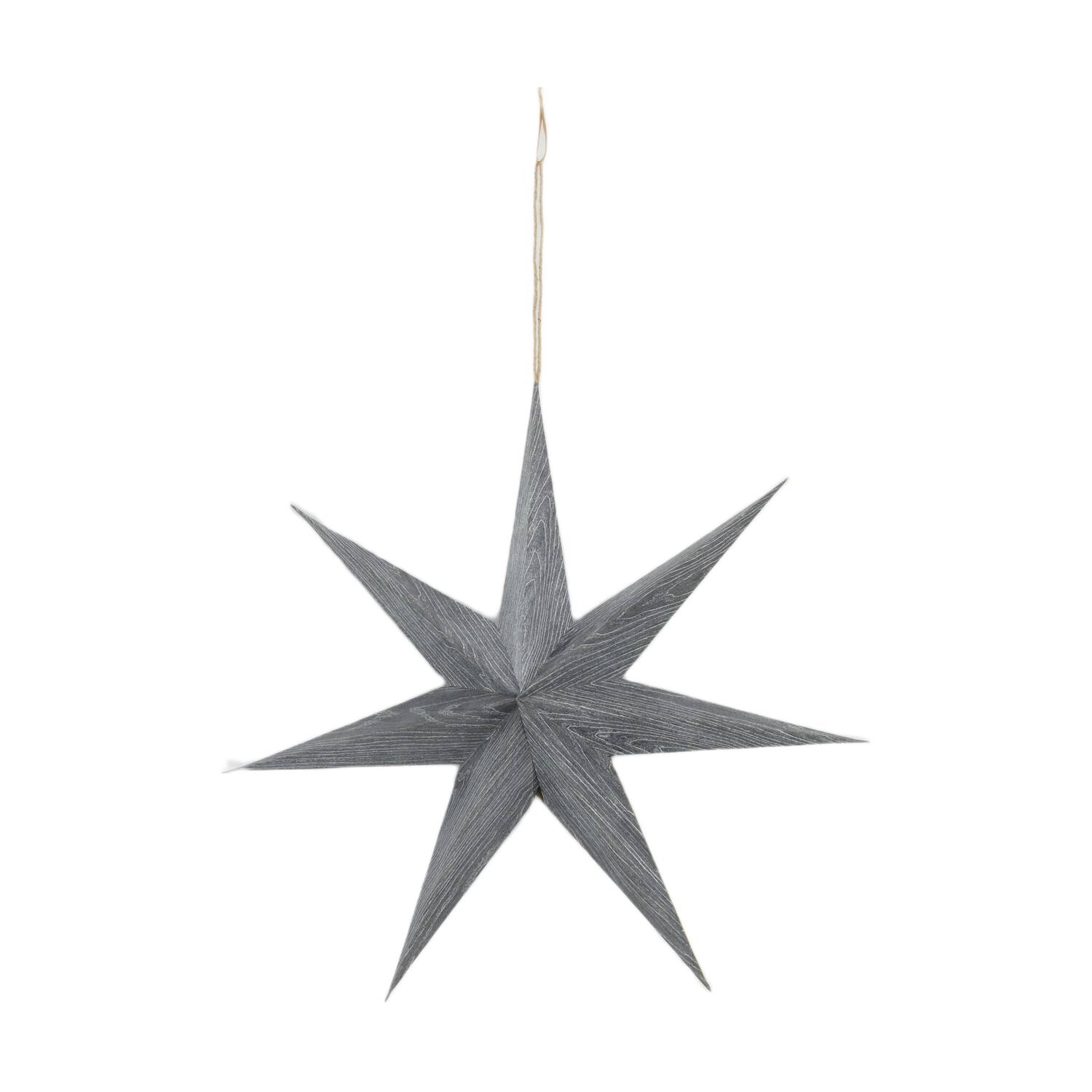 Hanger star paper 39x39x7.5cm - Grey