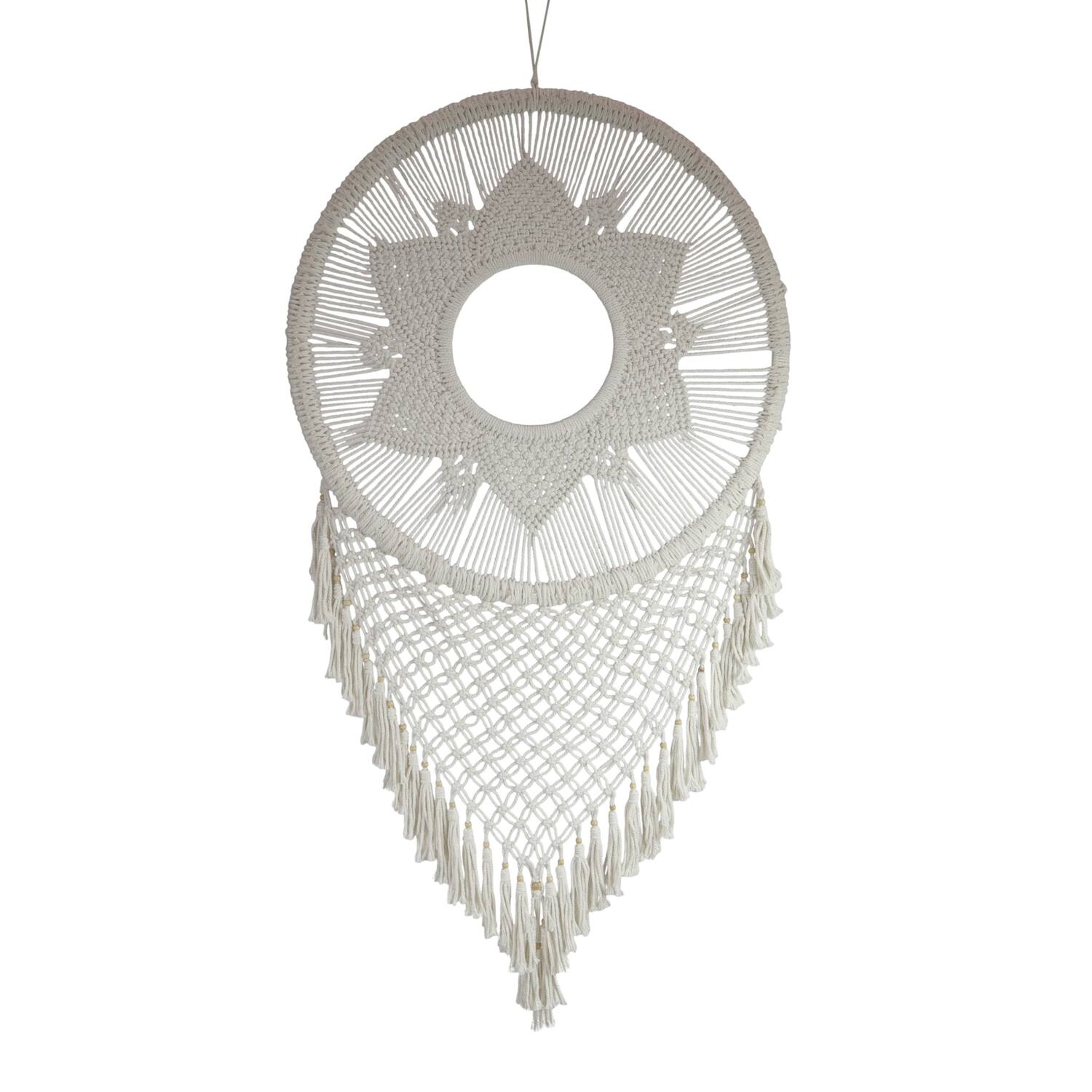 Dreamcatcher round fabric 60x2x118cm - White