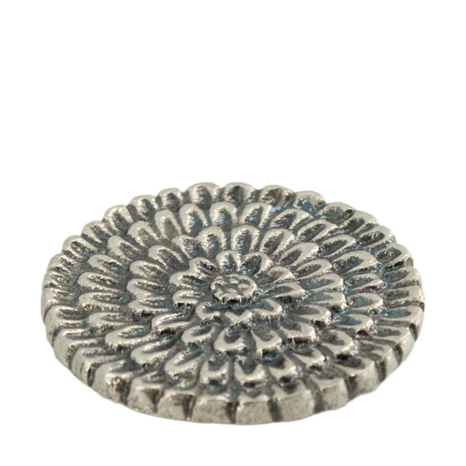 Coaster flower aluminium 9x9x3cm 4pc