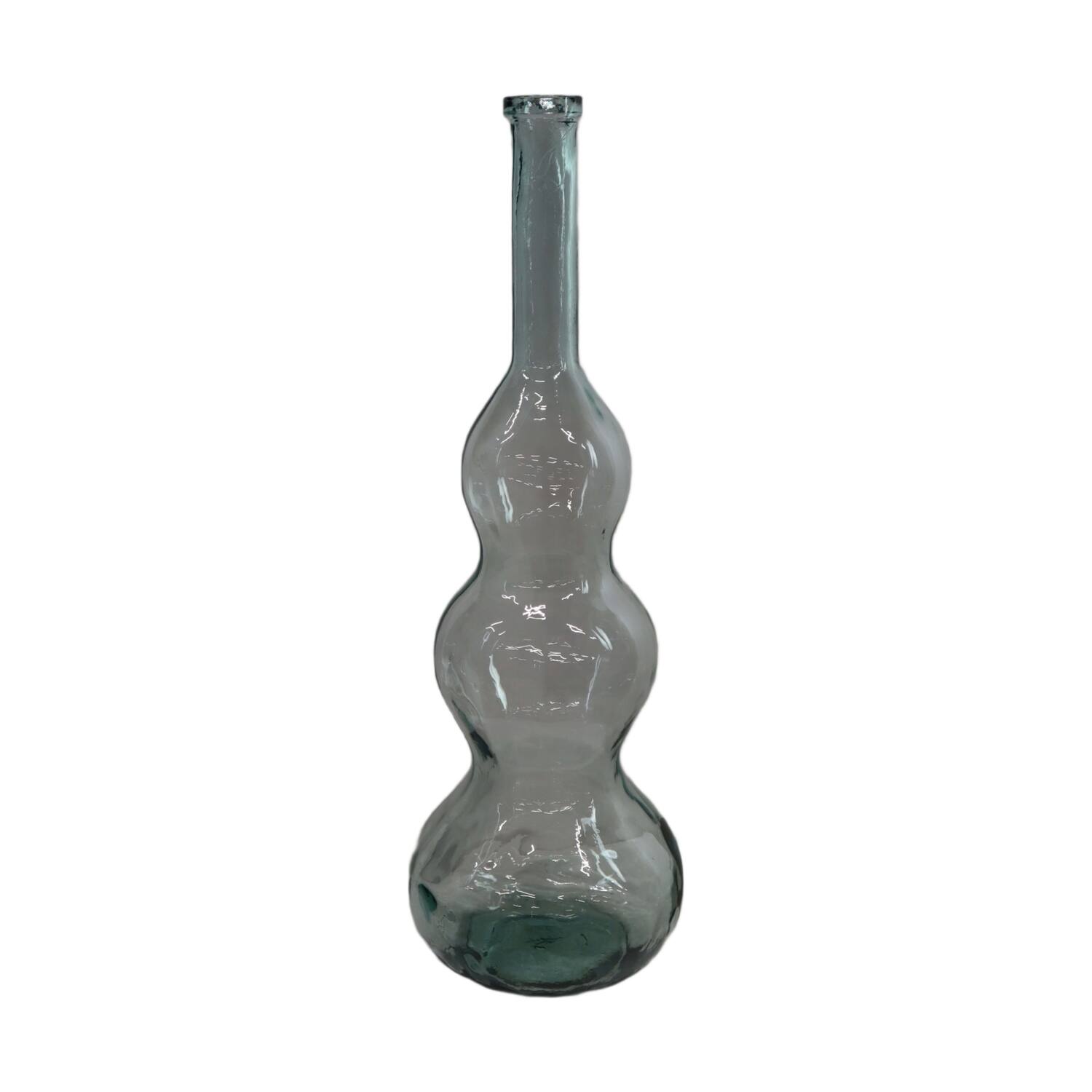 Bottle recycled glass 33x33x100cm - Transparent