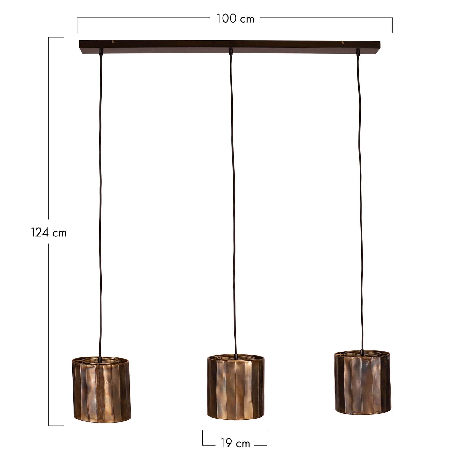 Ceiling light metal 100x19x124cm
