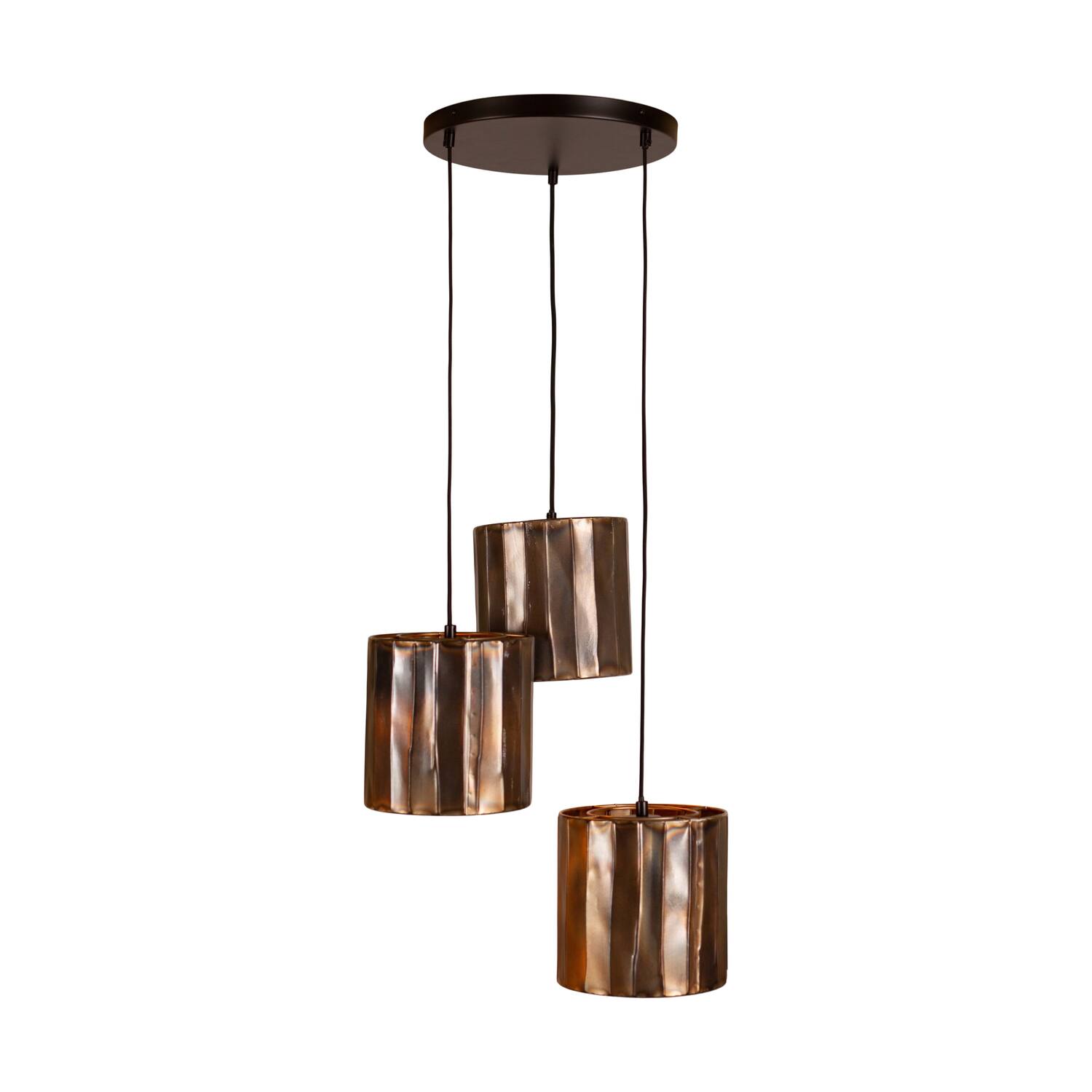 Hangelampe James - Metall - 40x40x125cm - Bronze
