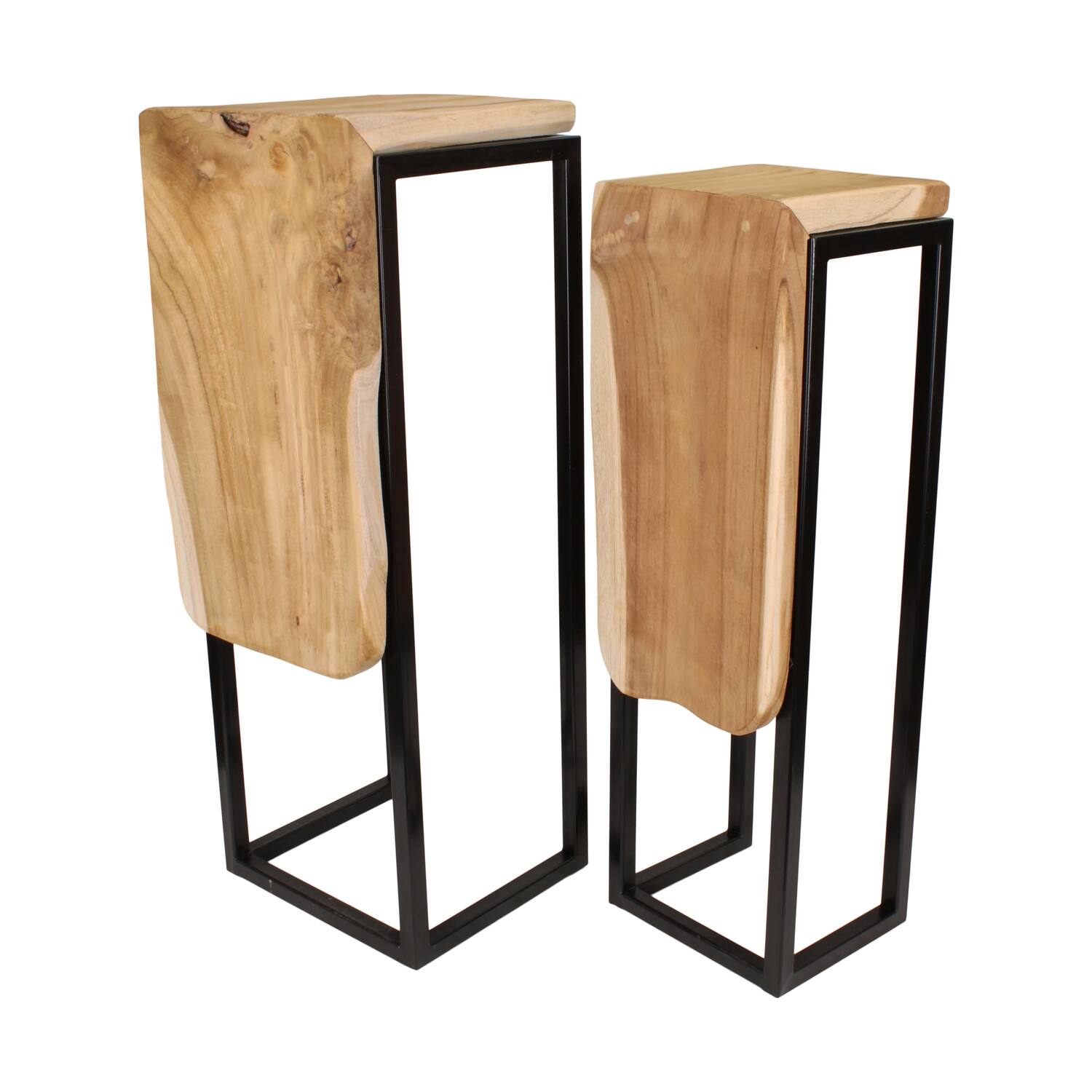 Side table teak wood 29x28x77cm S2 - Natural