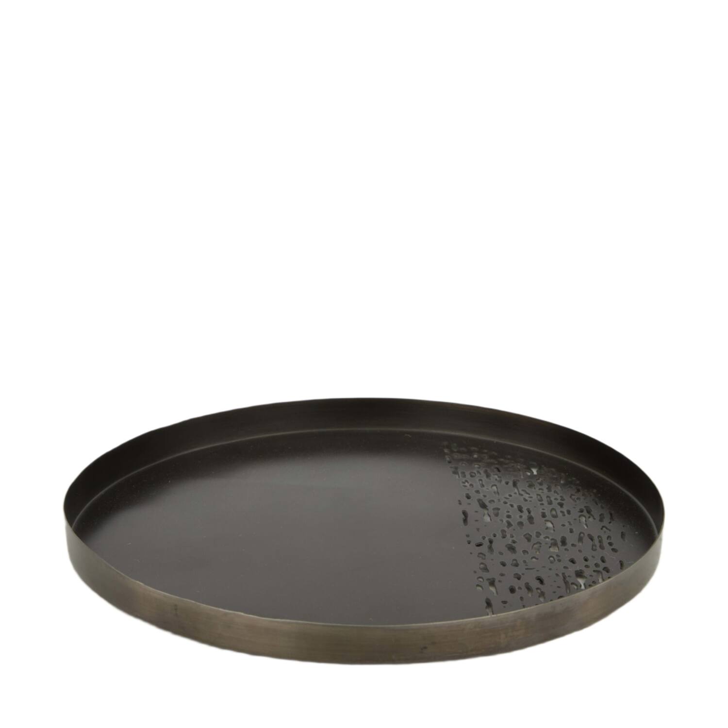 Tray round metal 22x22x1.5cm