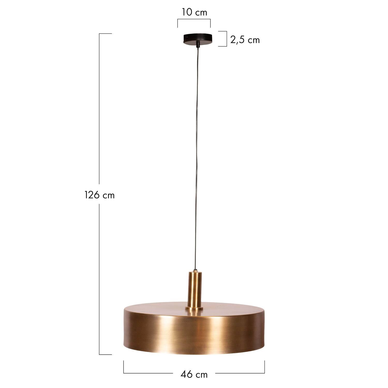 Ceiling light round metal 46x46x26cm