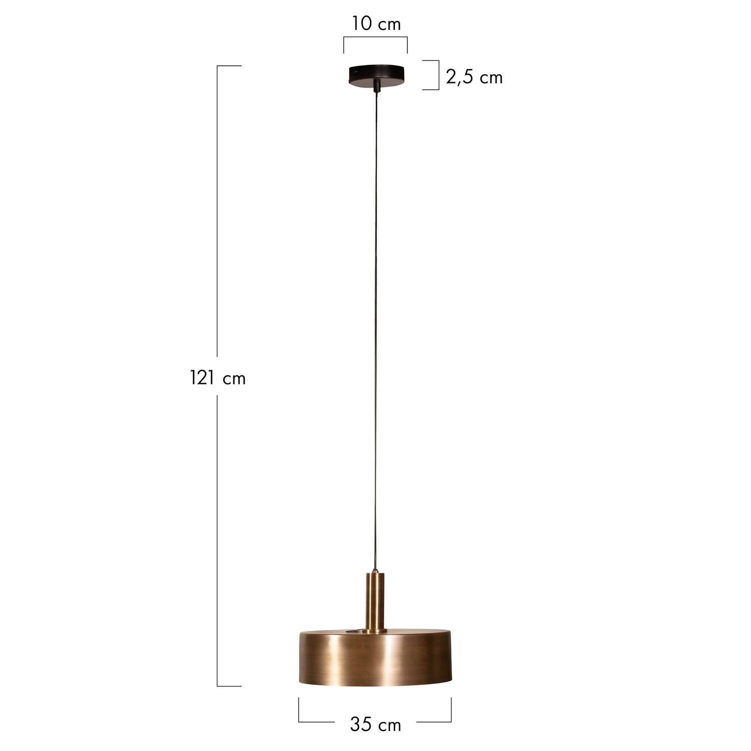 Ceiling light round metal 35x35x21cm - Gold